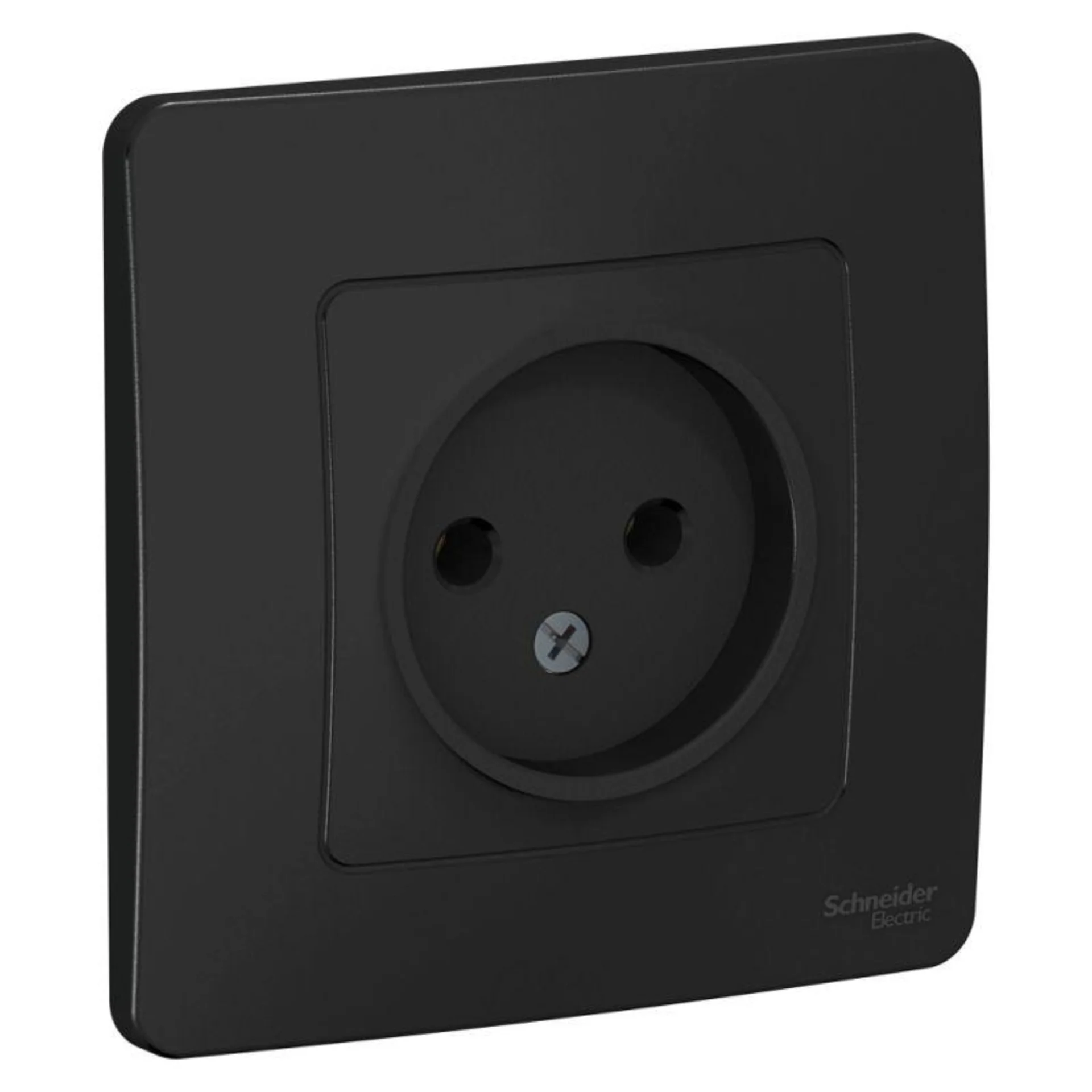 Розетка 1-м СП Blanca 16А IP20 250В без заземл. без защ. шторок антрацит Systeme Electric BLNRS000016