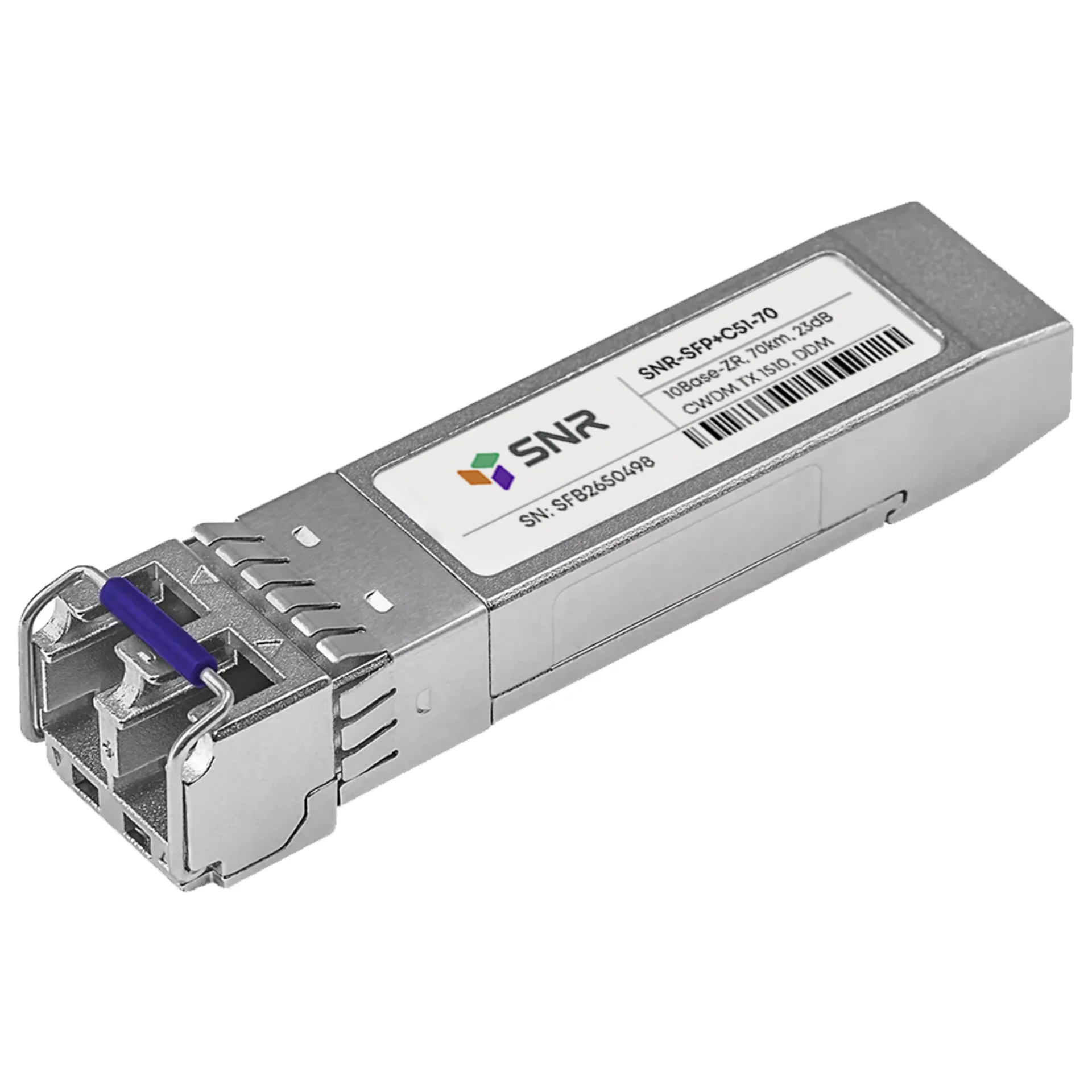 SNR SNR-SFP+C51-80 Модуль SFP+ CWDM оптический, дальность до 80км (23dB), 1510нм