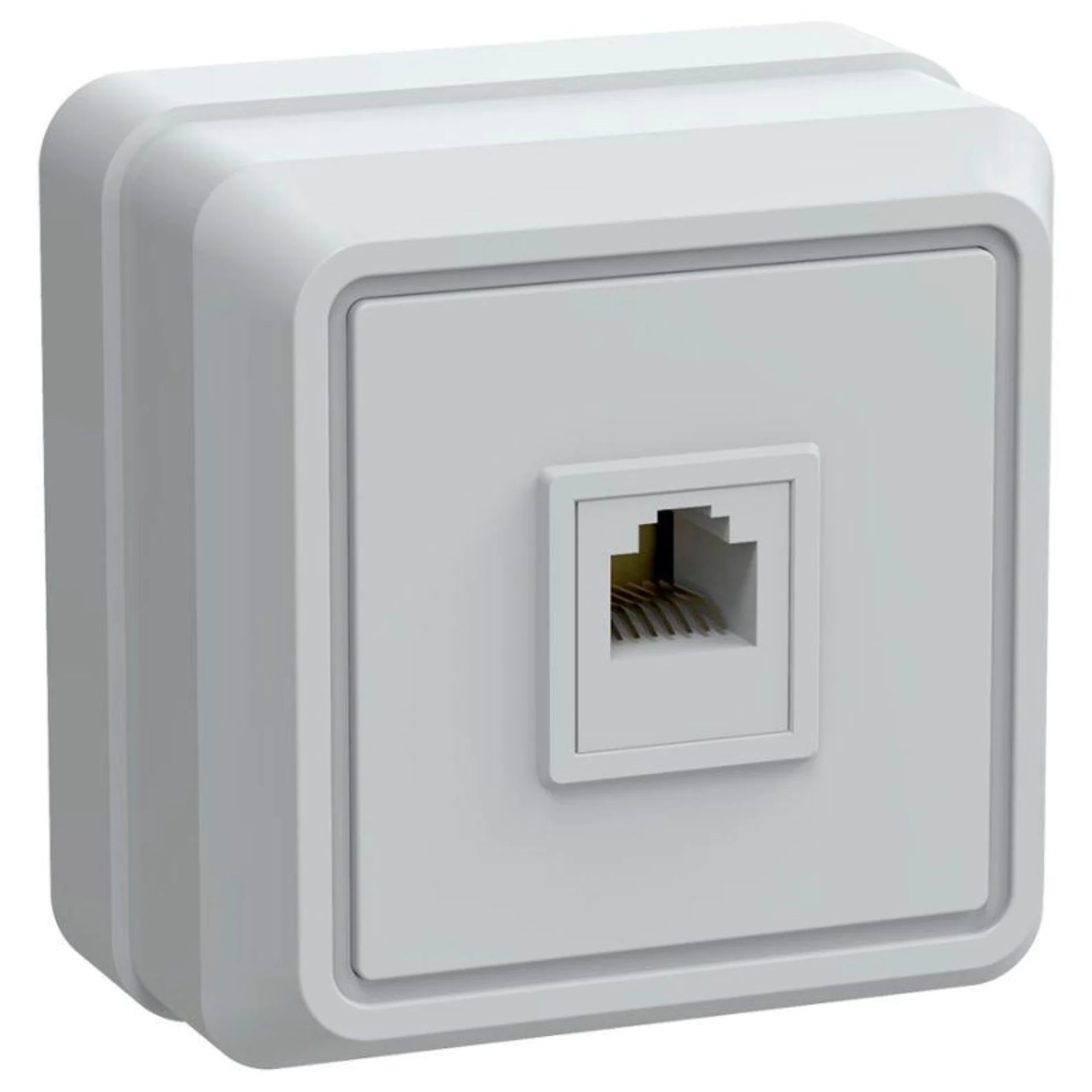Розетка телефонная IEK ETO10-K01-DC, RJ11, открытой установки