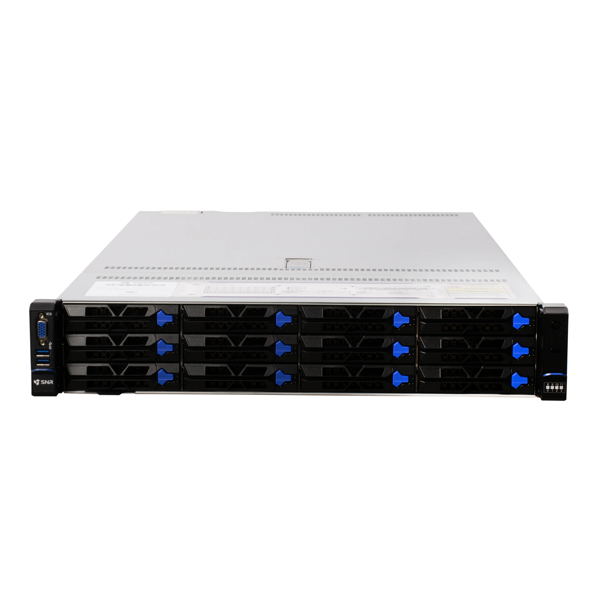 Серверная платформа SNR-SR2412LE Rack 2U, 2xAMD EPYC SP5, 24xDDR5/5600MHz(upto 6TB), 12xHDD LFF/SFF SATA/SAS + 2xSFF rear, 2x M.2 (2280 / 22110), noRAID, 8xPCIe 5.0/4.0, 2x1GbE, 2x1300W, Rails.