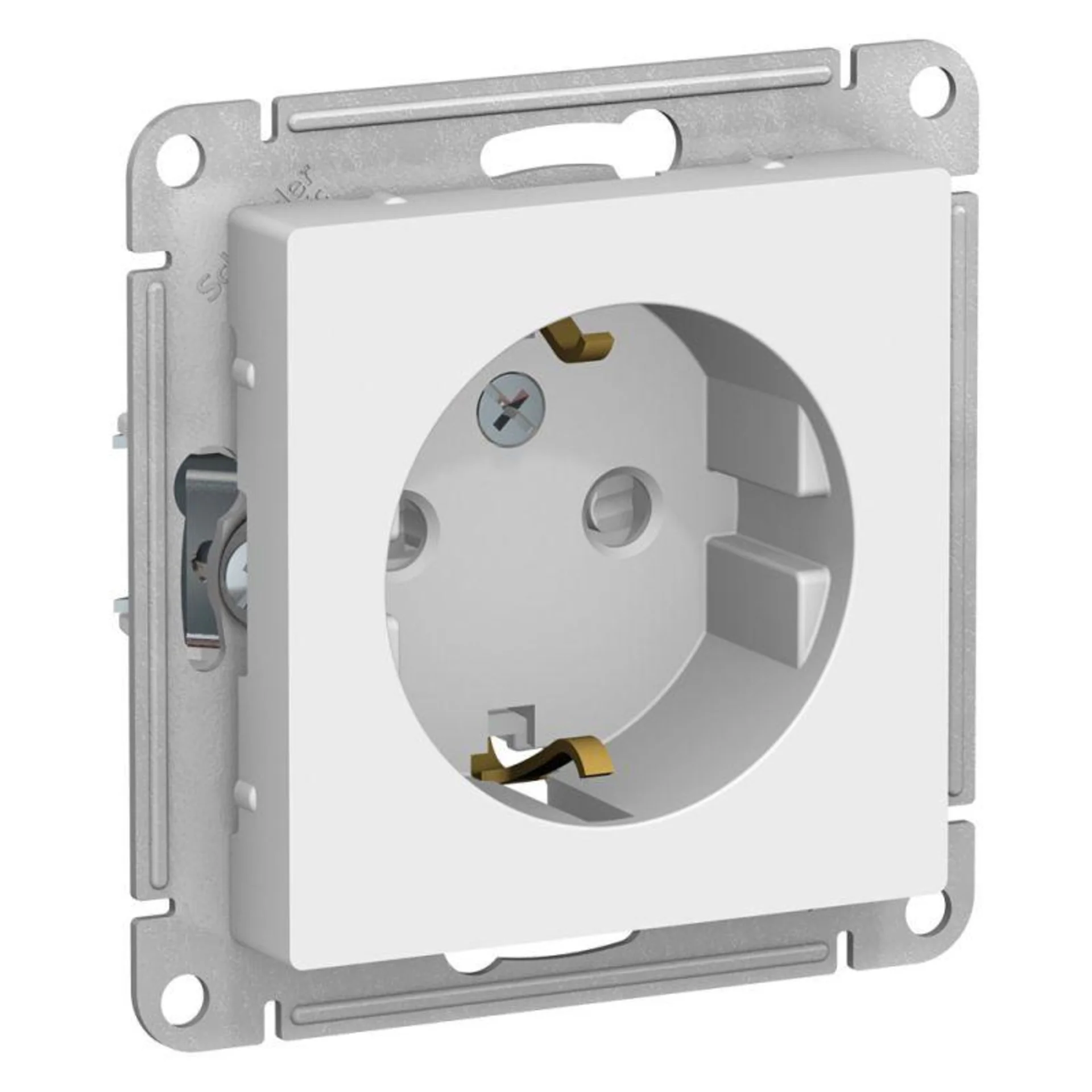 Systeme electric ATN000145 ATLASDESIGN РОЗЕТКА с заземлением со шторками, 16А, механизм, БЕЛЫЙ