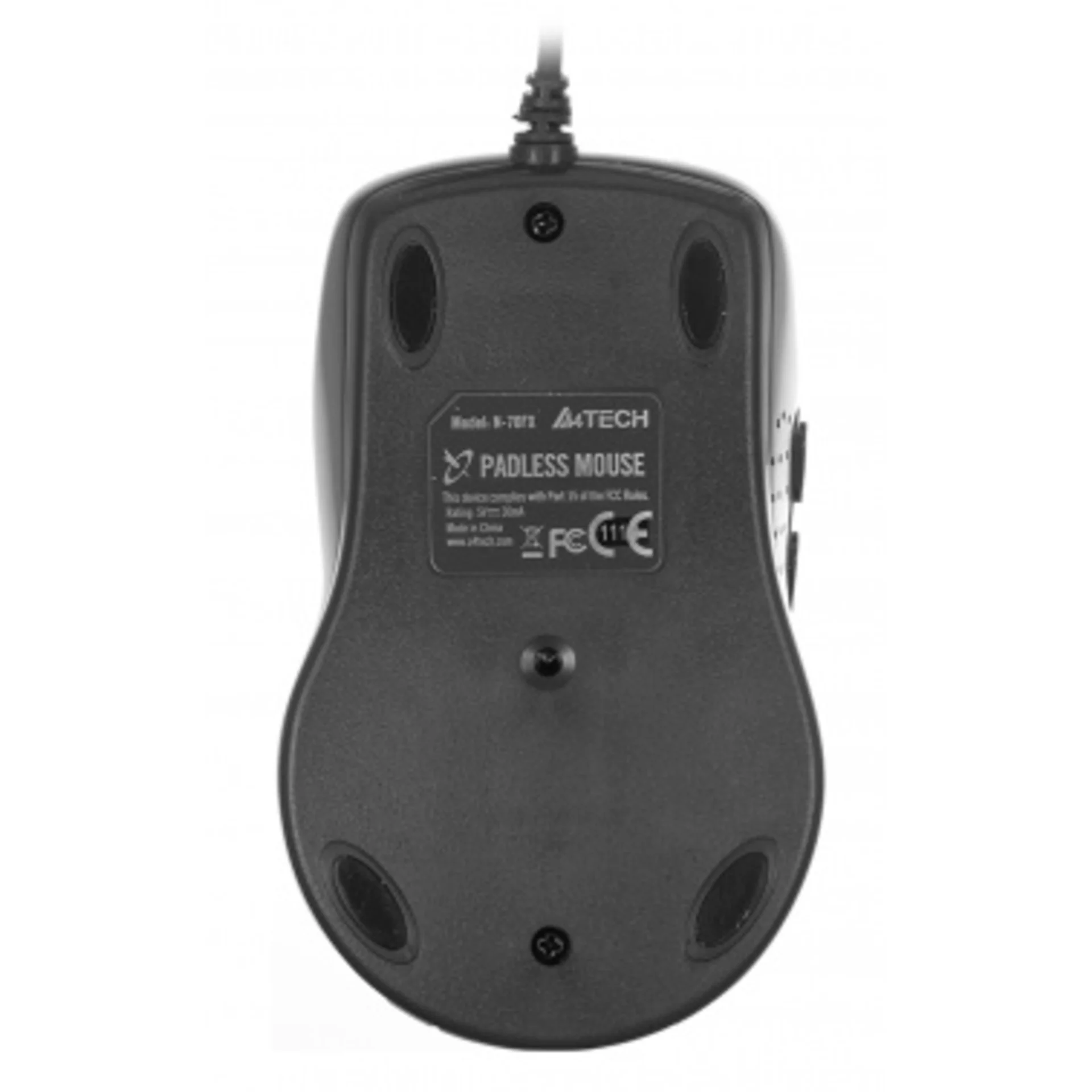 Мышь A4Tech V-Track Padless N-70FX черный оптическая (1600dpi) USB для ноутбука (7but)