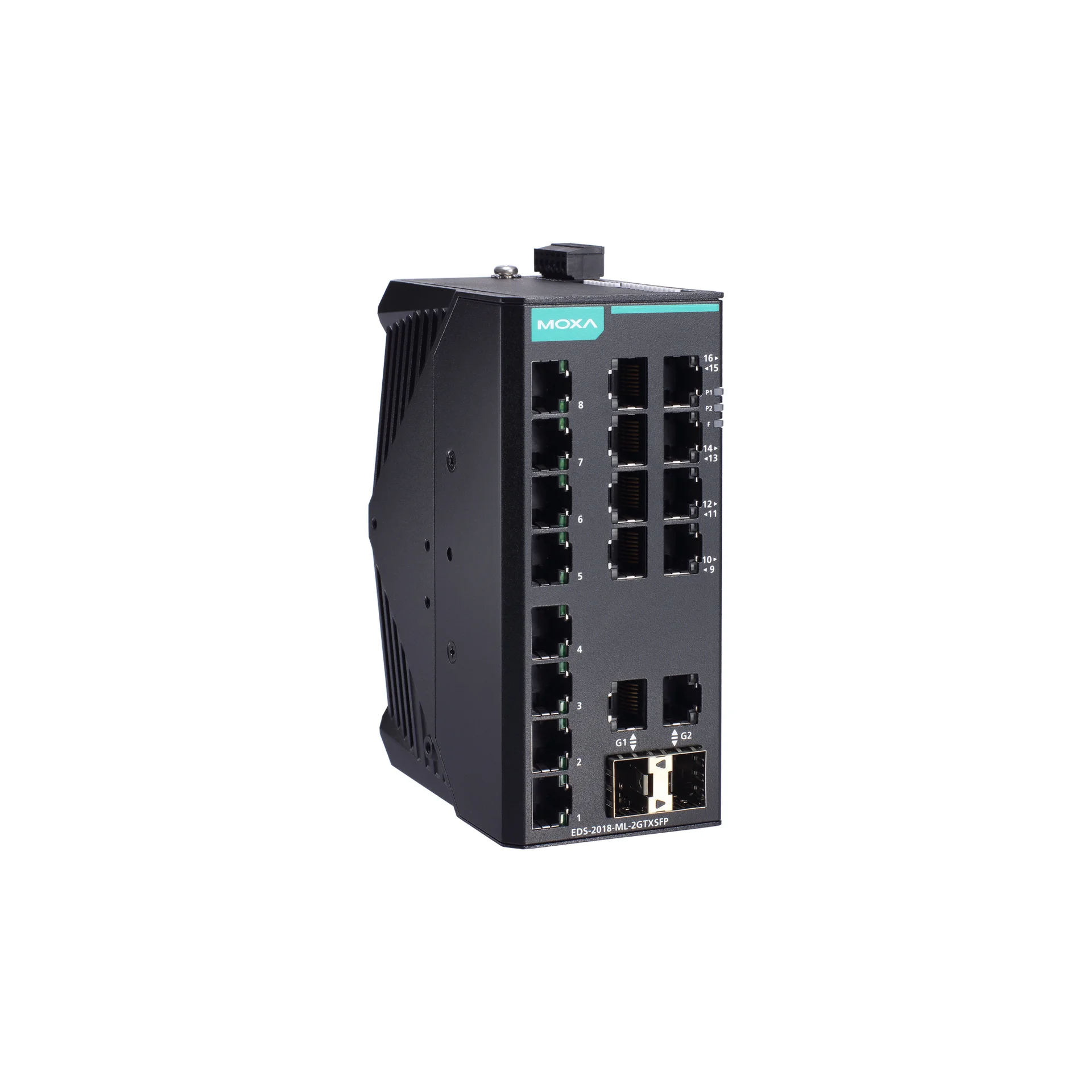 Неуправляемый коммутатор EDS-2018-ML-2GTXSFP, 16 х 10/100BaseT(X), 2 x 10/100/1000BaseT(X) или 100/1000BaseSFP, МОХА
