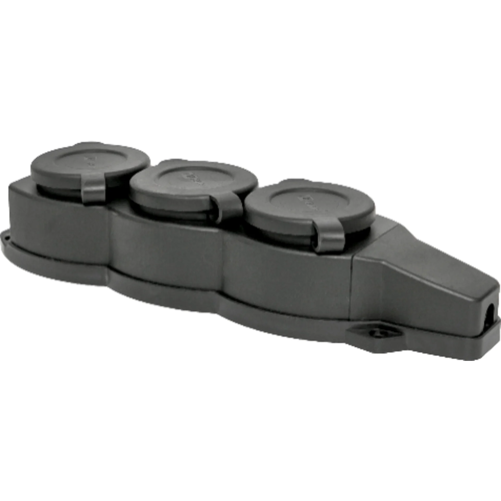 Розетка EKF RPS-015-16-230-44, 3-местная, с защитными крышками, 16А, IP44