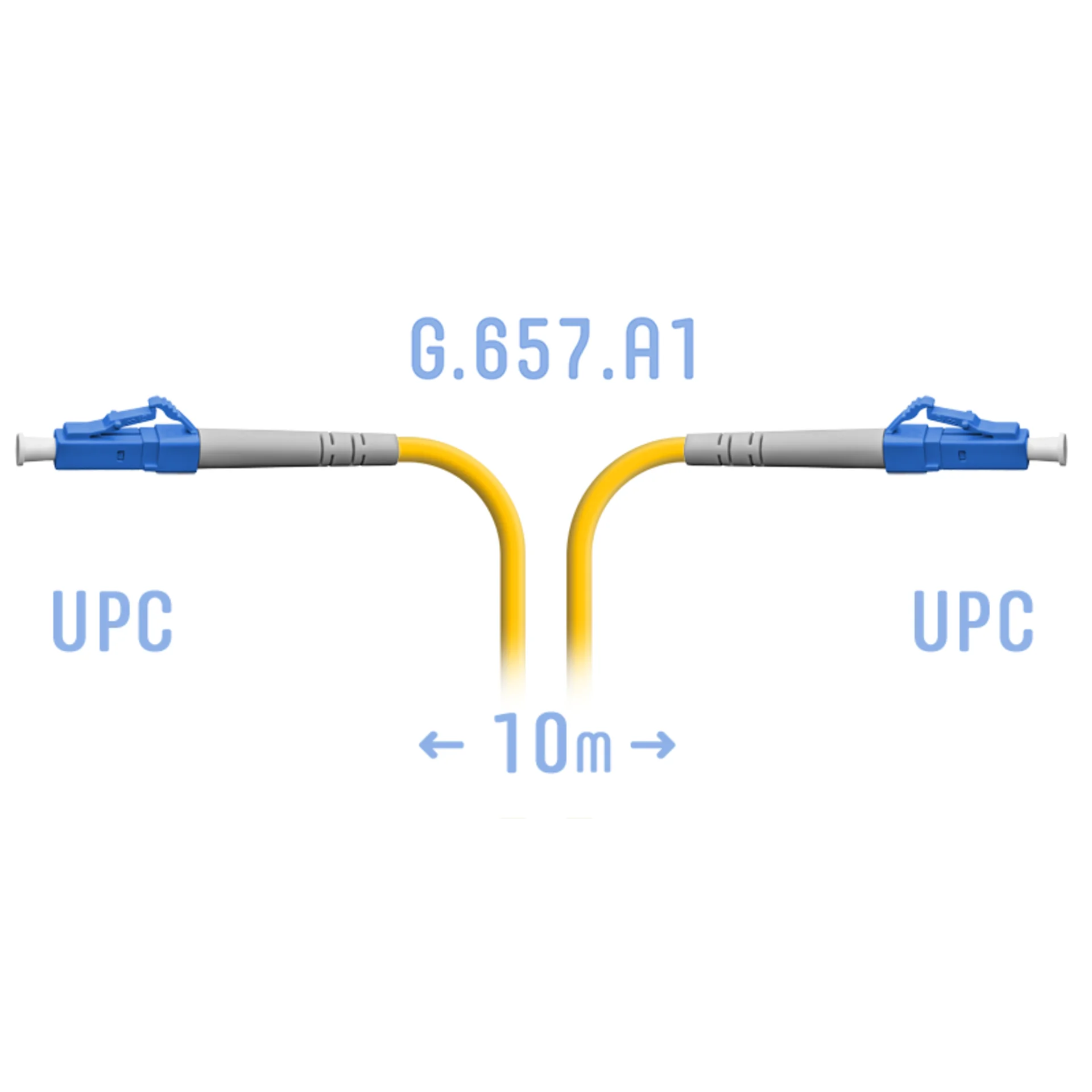 Патч-корд оптический SNR, LC/UPC-LC/UPC, 10м, желтый (SNR-PC-LC/UPC-A-10m)