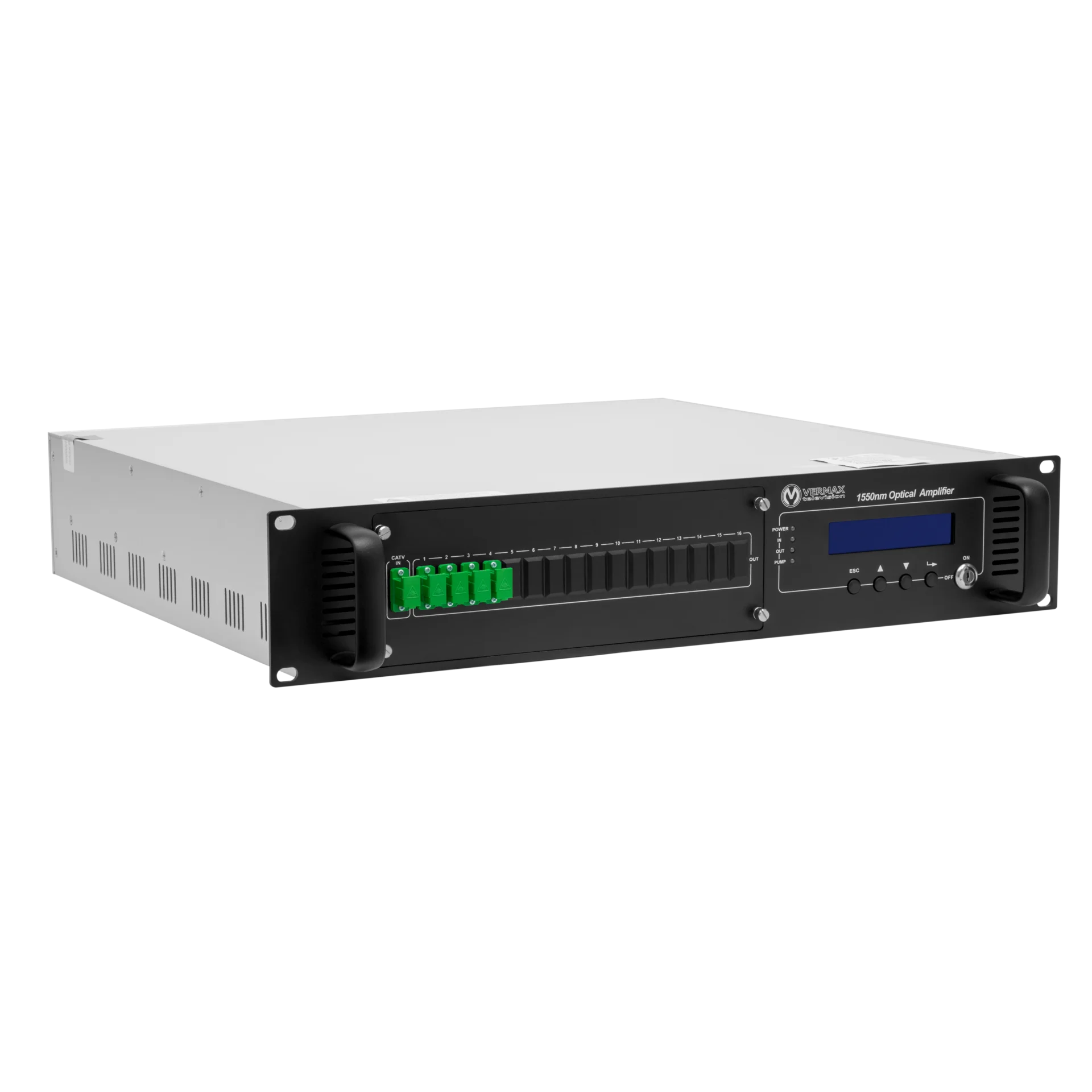 Оптический усилитель Vermax для сетей КТВ, 4*22dBm выхода, WDM фильтр PON
