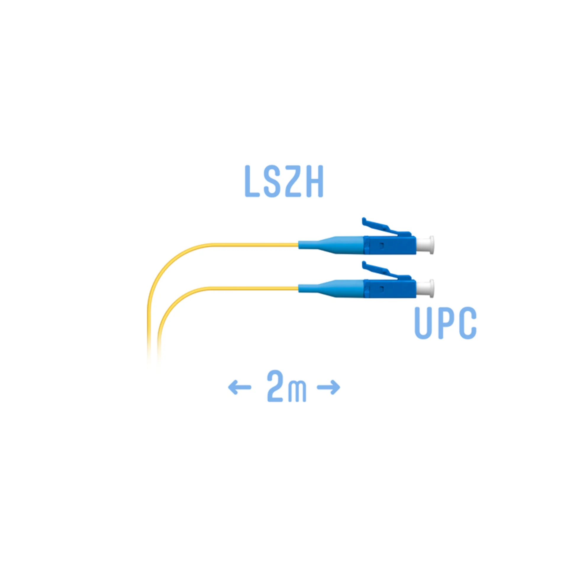 Патч-корд оптический SNR, LC/UPC-LC/UPC, 2м, желтый (SNR-PC-LC/UPC-A-2m (0,9))