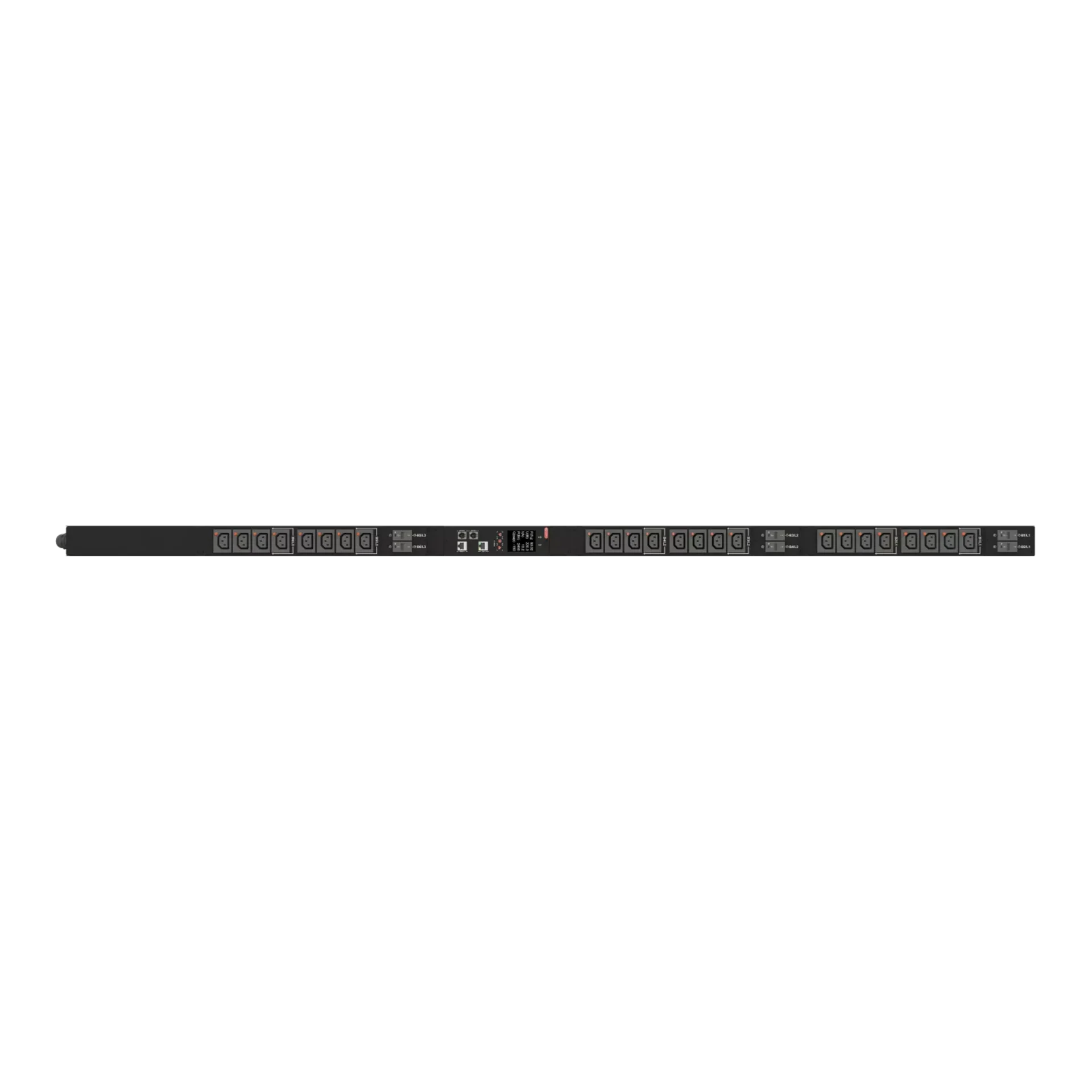 Блок розеток интеллектуальный iPDU-6024: ZeroUnit, 400V, 16А, in IEC60309 3P+N+E, out (24) C13 с фиксацией e-lock