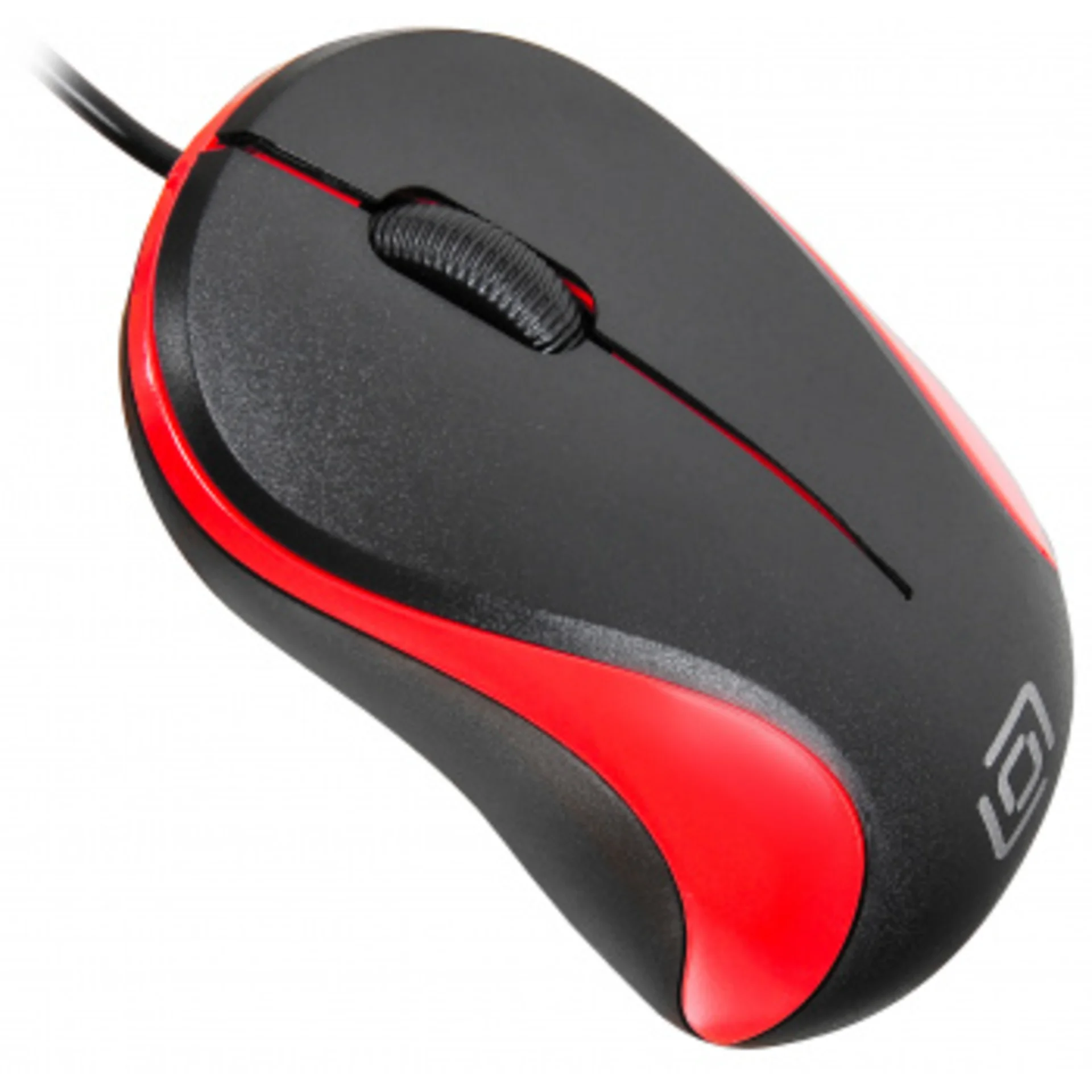 Мышь Оклик 115S черный/красный оптическая (1200dpi) USB для ноутбука (3but)