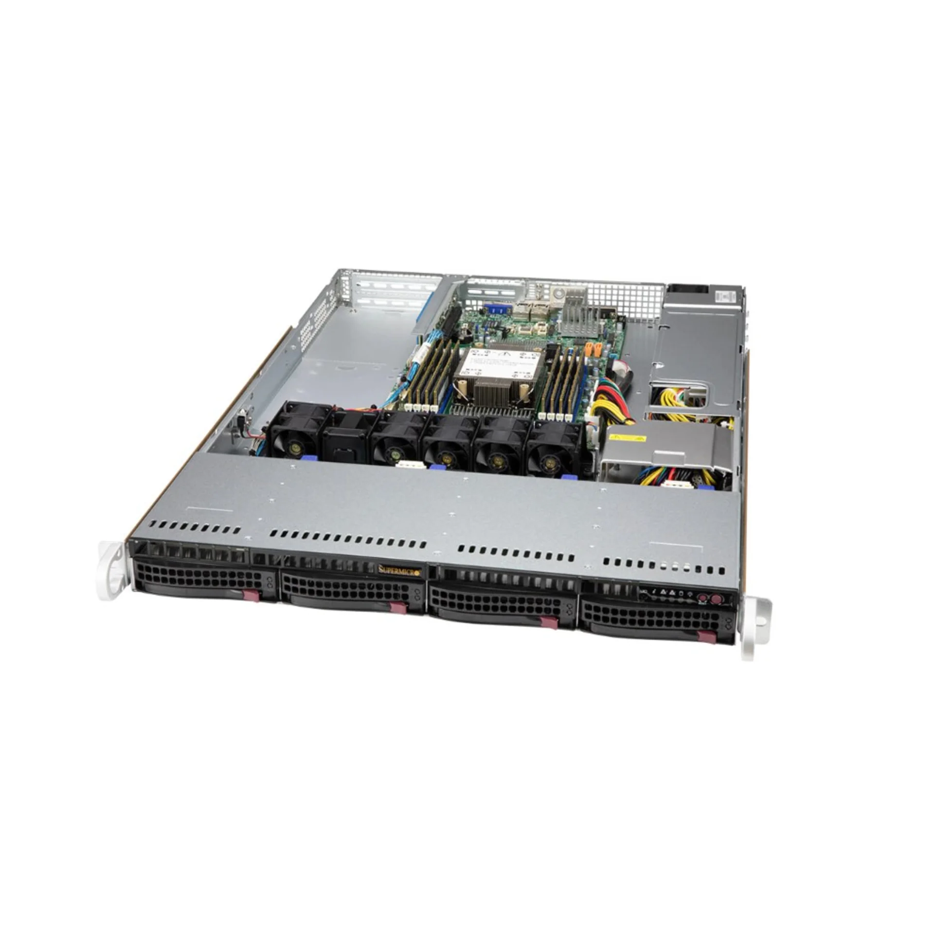 Supermicro SYS-510P-WTR SuperServer 1U 510P-WTR no CPU(1)3rd Gen Xeon Scalable/TDP 270W/ no DIMM(8)/SATARAID HDD(4)LFF/2x10GbE/2xFHHL,1xLP,M2/ 500W
