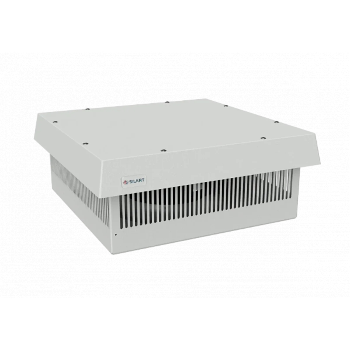 GRM-250-01 Вентилятор SILART GRM в крышу 230V 180х440х440 мм (ВхШхГ) вентиляторов: 1 72 дБ IP22 поток: 850 м3/ч для шкафов цвет: серый (мощность 130Вт с фильтром)
