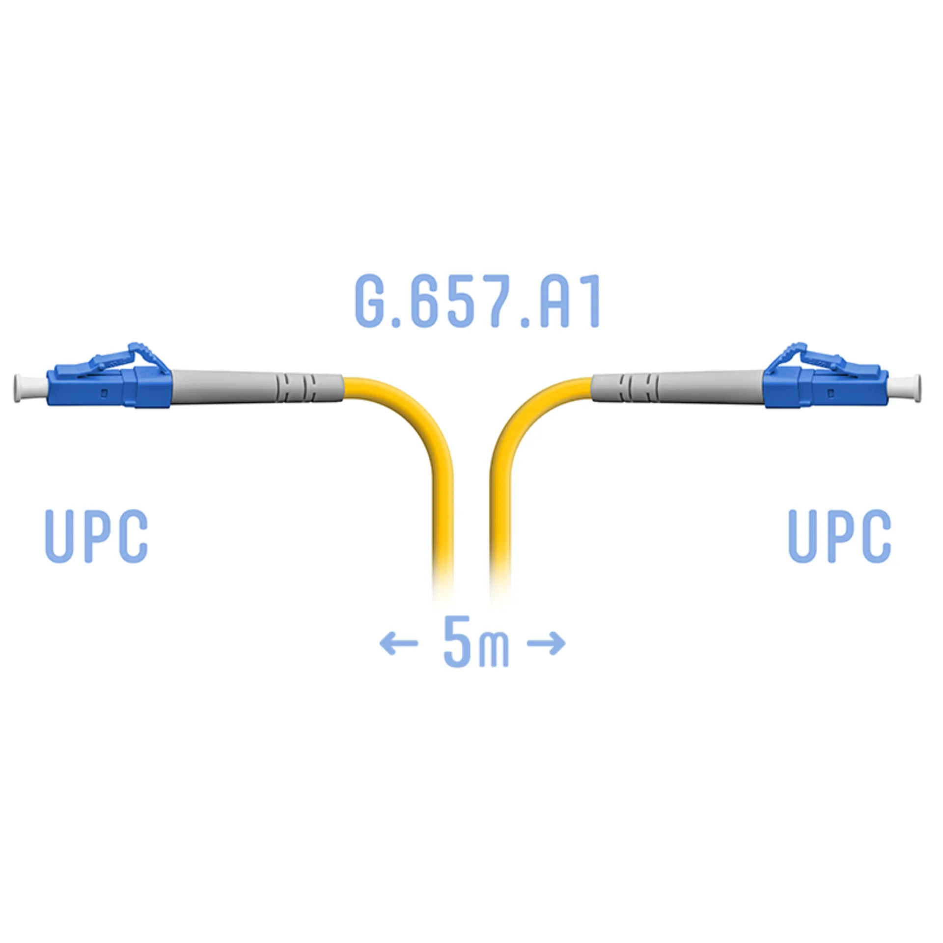 Патчкорд оптический LC/UPC SM G.657.A1 5 метров