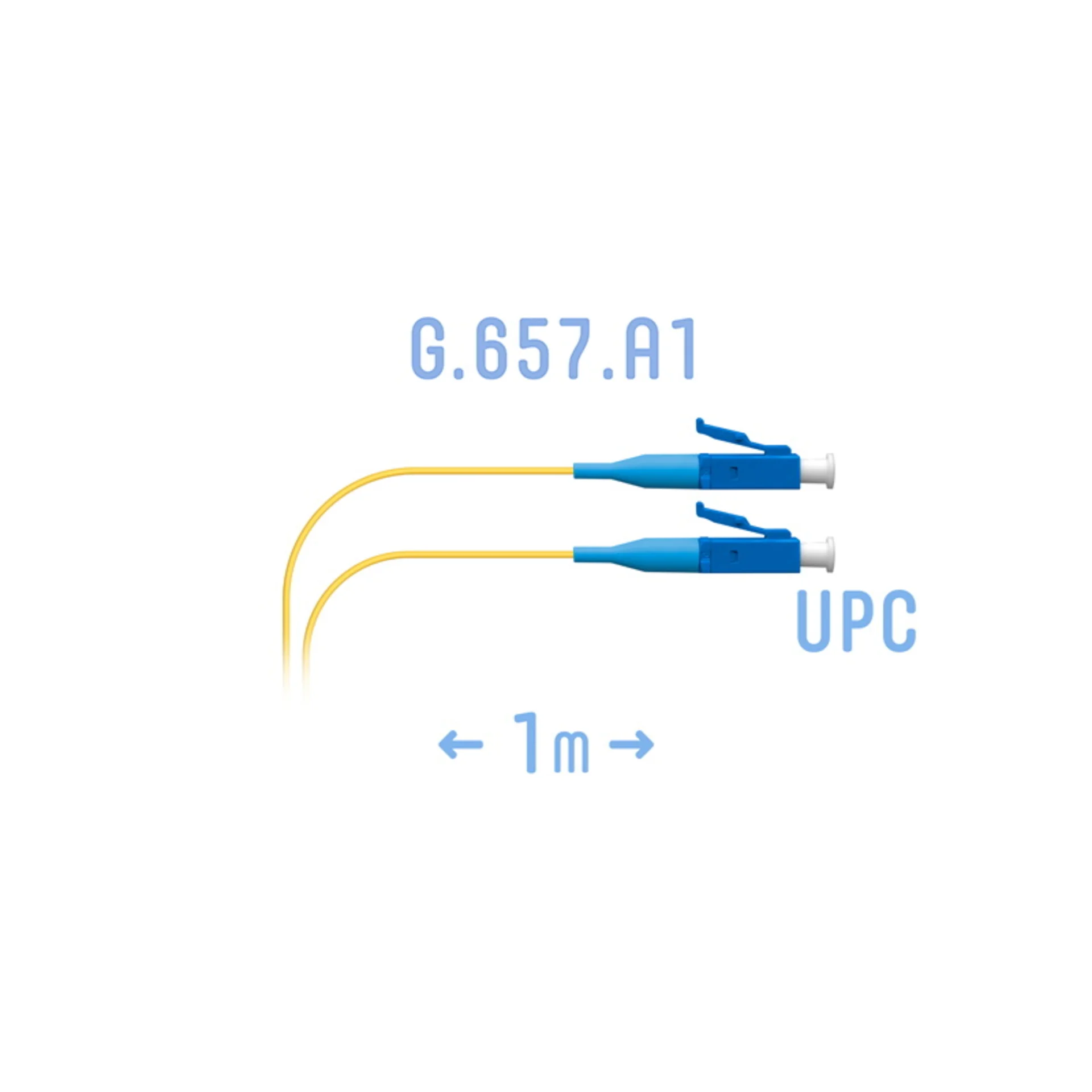Патч-корд оптический SNR, LC/UPC SM, 1м, желтый (SNR-PC-LC/UPC-A-1m (0,9))