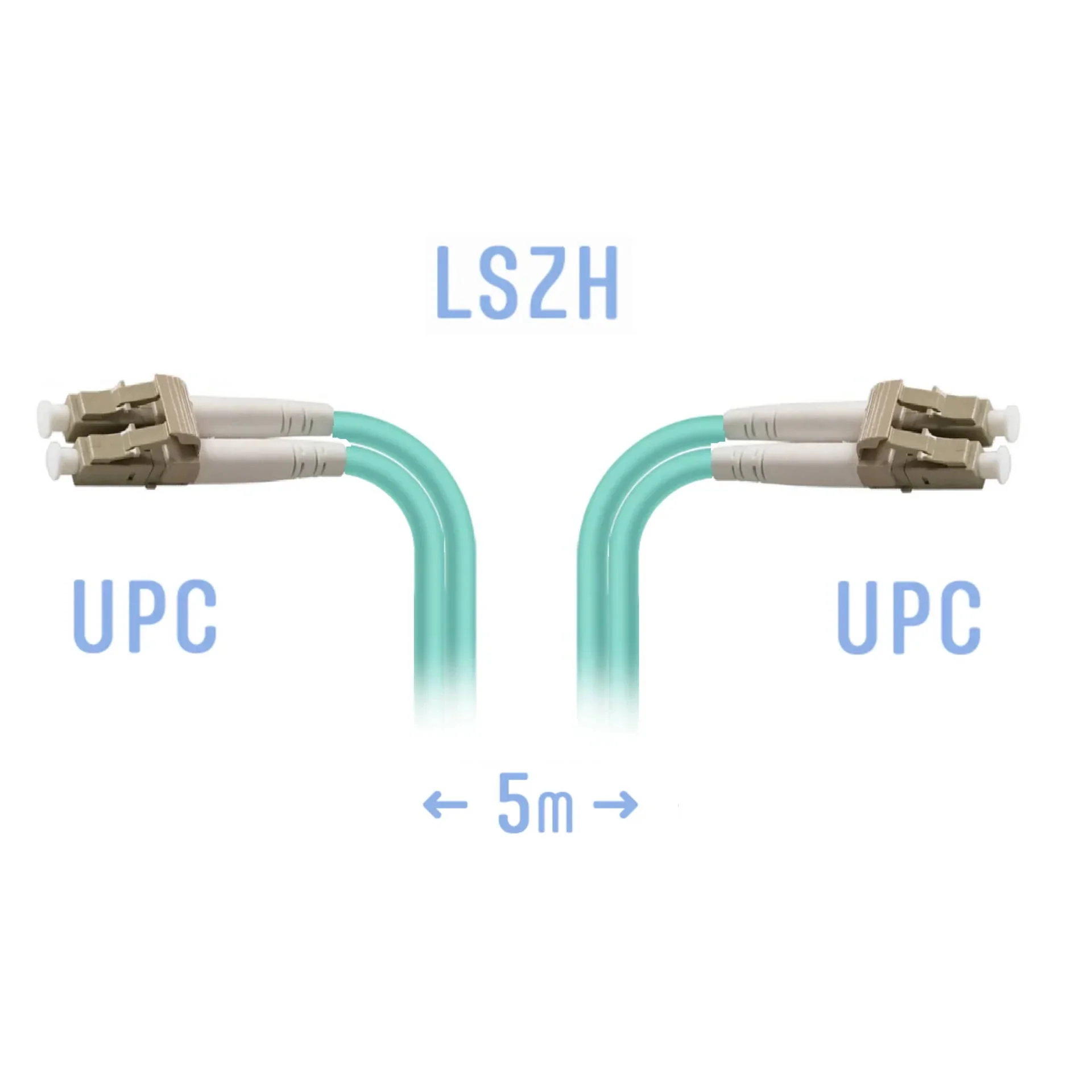 Патчкорд оптический B-Optix LC/UPC MM Duplex 5 метров