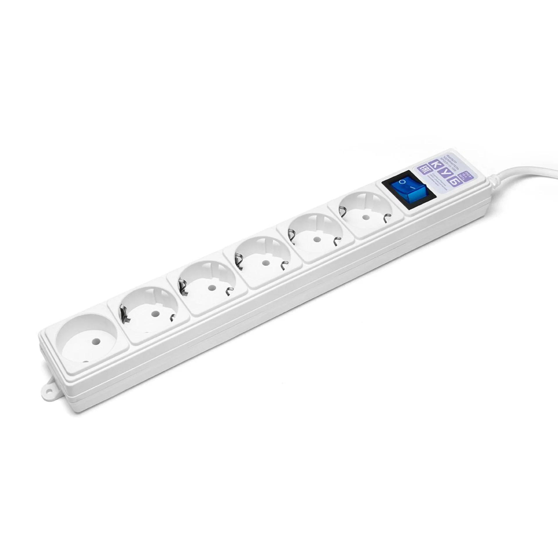 Сетевой фильтр КУБ SPG(5+1)-16B-1,9М, 6 розеток, 1,9м, 16А