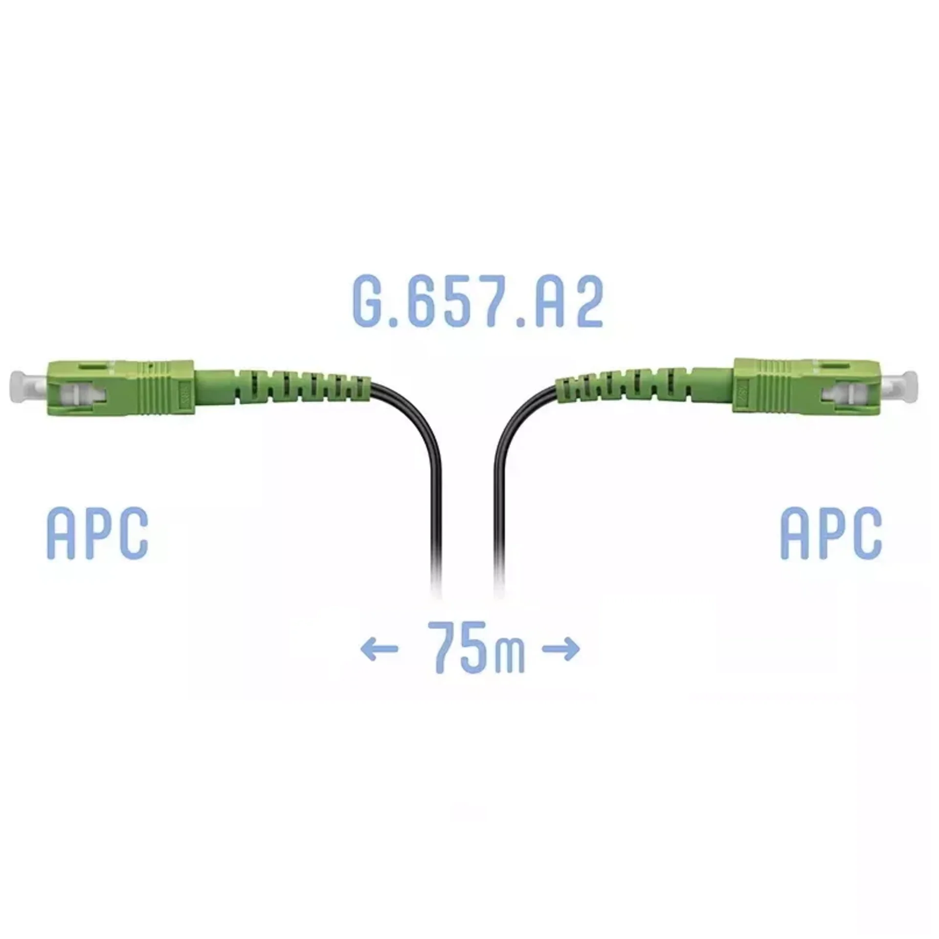 Патчкорд оптический FTTH SC/APC, кабель 604-04-01, 75 метров