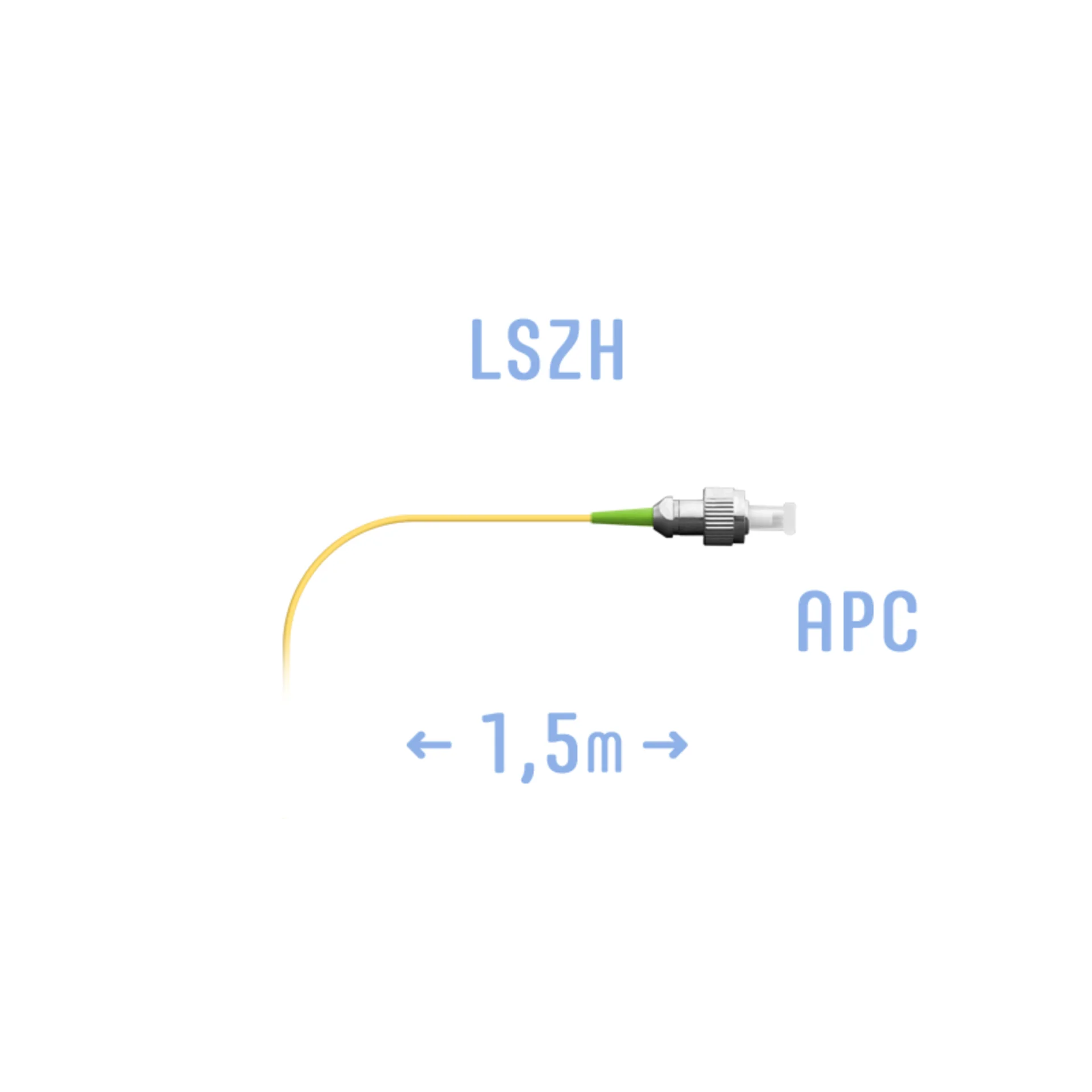 Пигтейл FC/APC SM (0.9) 1.5 m