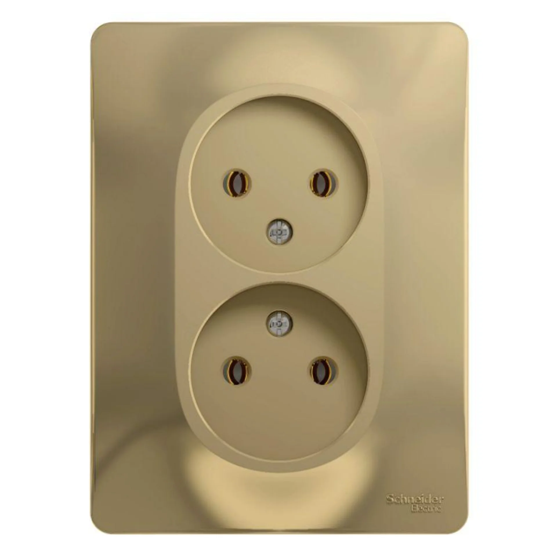 Розетка 2-м СП Glossa 16А IP20 без заземл. в сборе титан Systeme Electric GSL000420