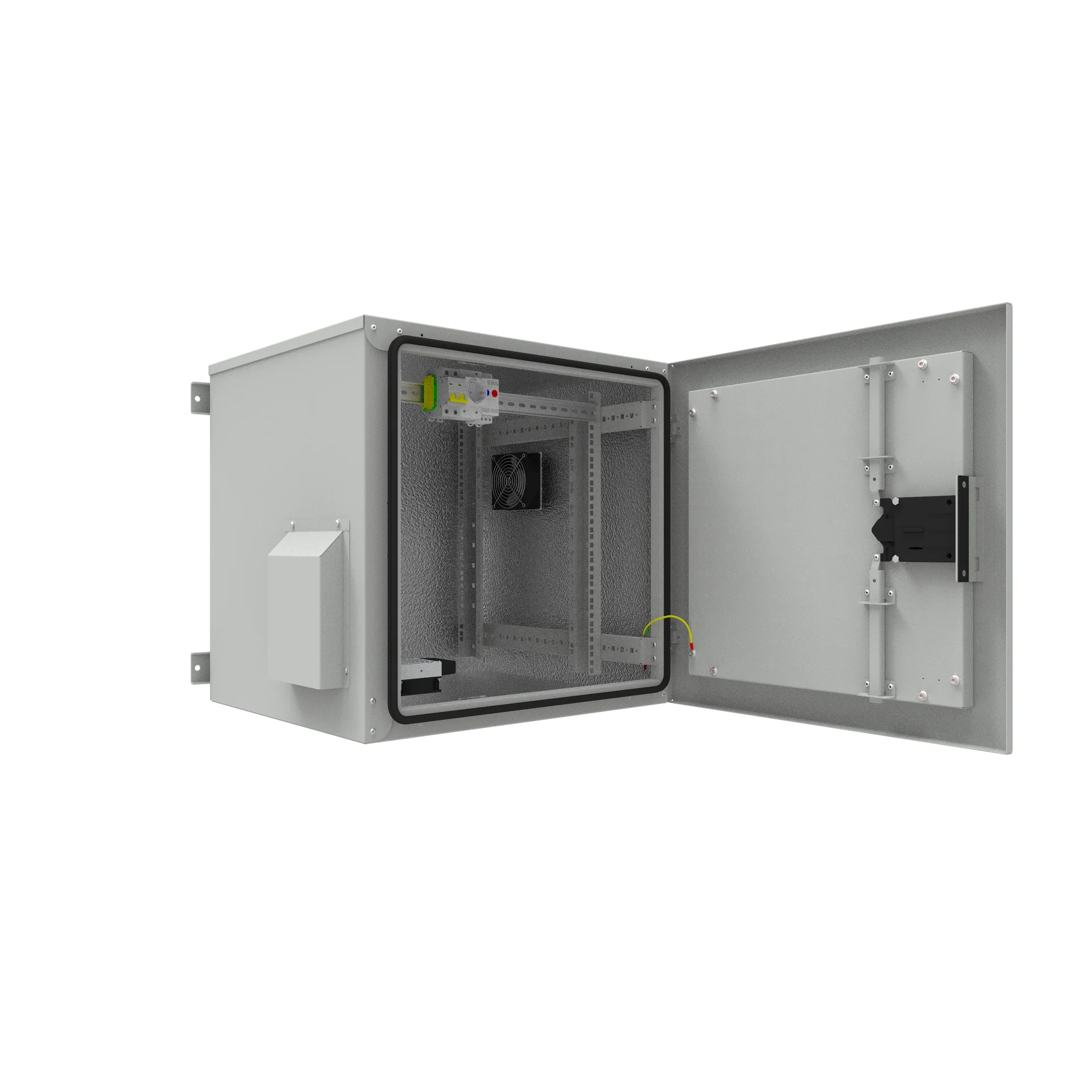 Шкаф телекоммуникационный настенный 12U 730x630мм, серый, SNR OWC SNR-OWC-126060-CHM
