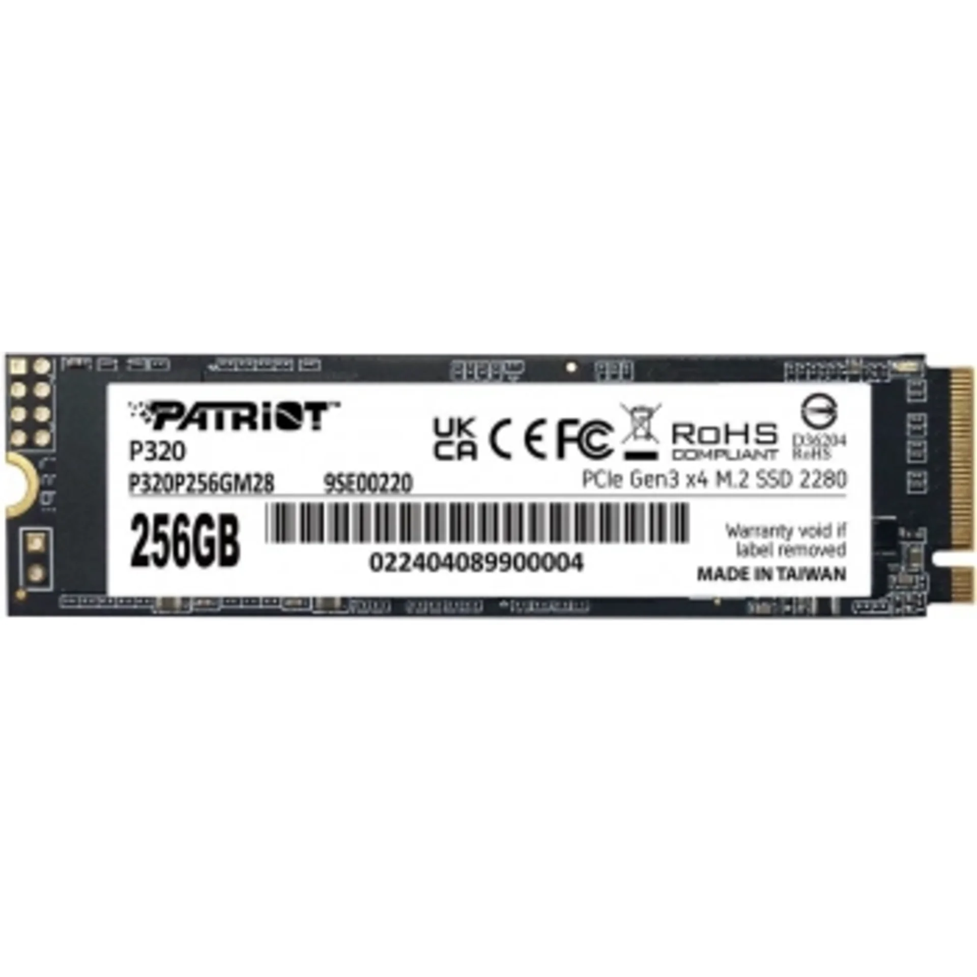 Накопитель SSD Patriot PCIe 3.0 x4 256GB P320P256GM28 P320 M.2 2280