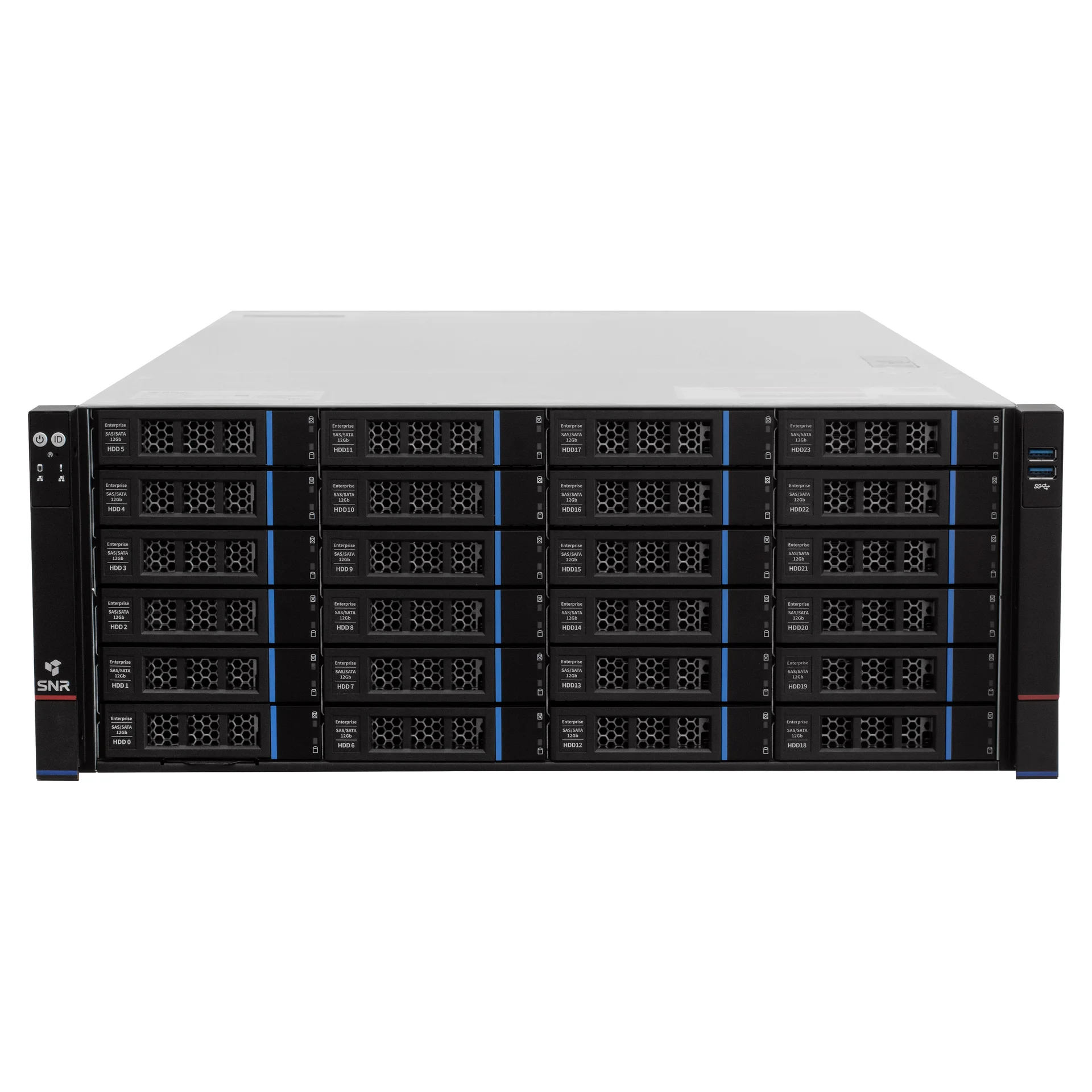 Серверная платформа SNR-SR4324RS Rack 4U,2xXeon FCLGA4189(upto TDP 270),32xDDR4/3200MHz(upto 12TB),24xHDD LFF/SFF SATA,noRAID,upto2xM.2,3xPCIx8 riser,2x1200W