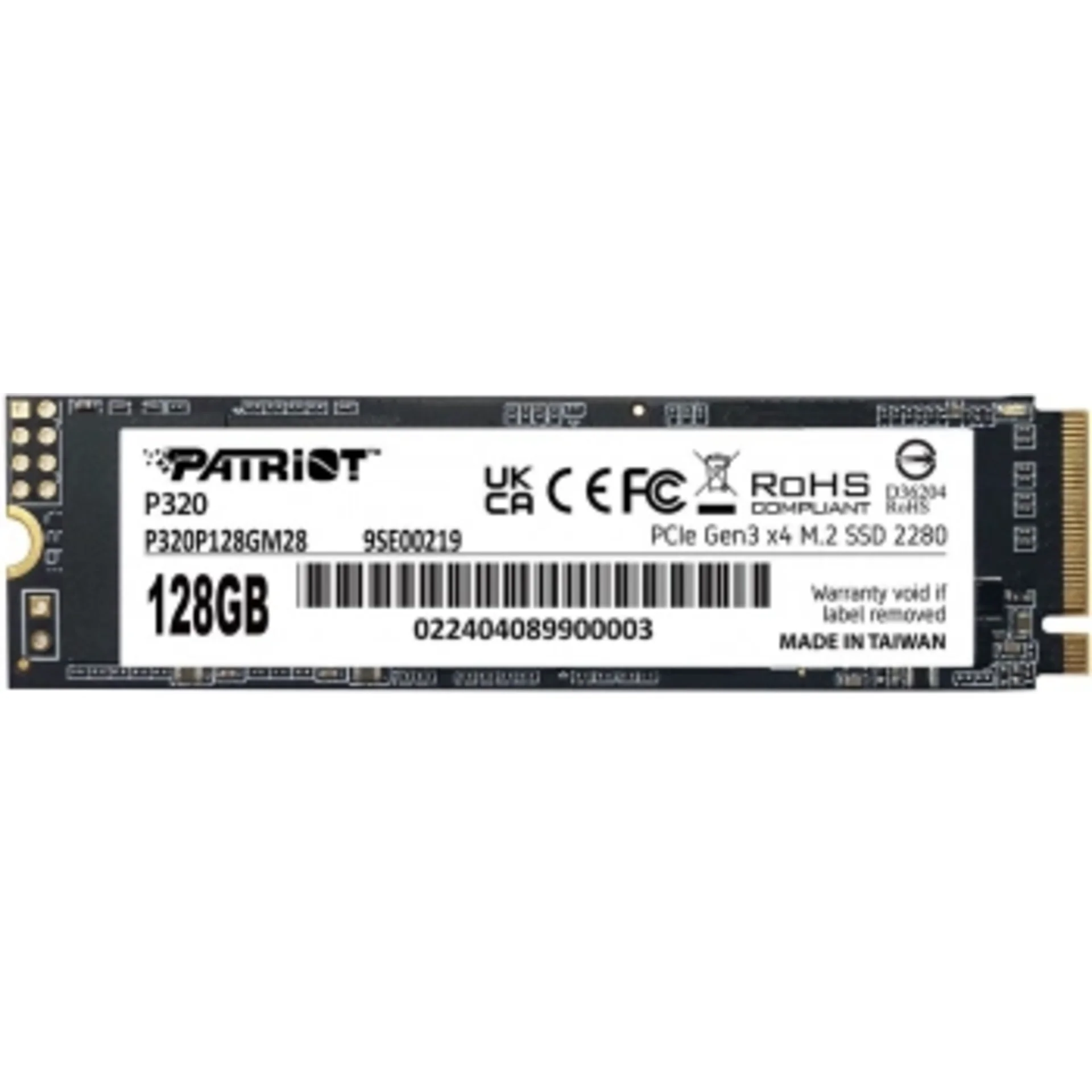 Накопитель SSD Patriot PCIe 3.0 x4 128GB P320P128GM28 P320 M.2 2280