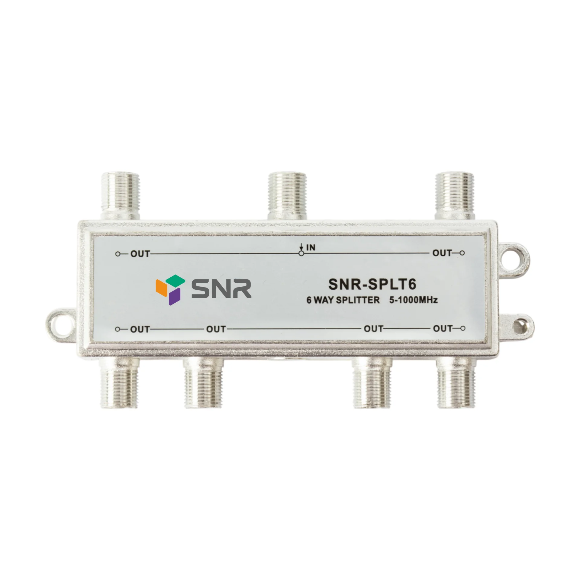Разветвитель TV-IN-6/TV-OUT, серебристый SNR (SNR-SPLT6)