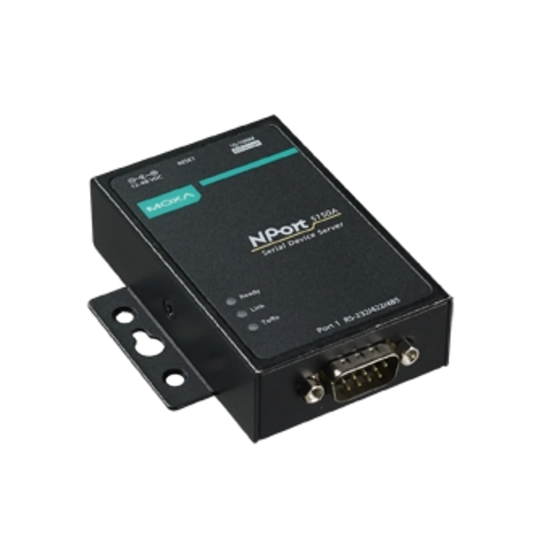 NPort 5150A-T 1-port RS-232/422/485 advanced, DB9 + TB, dual 10/100BaseT(X)