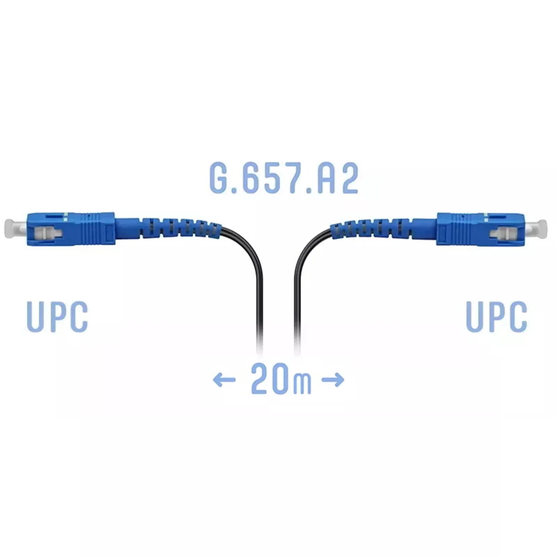 Патчкорд оптический FTTH SC/UPC, кабель 604-03-01, 20 метров