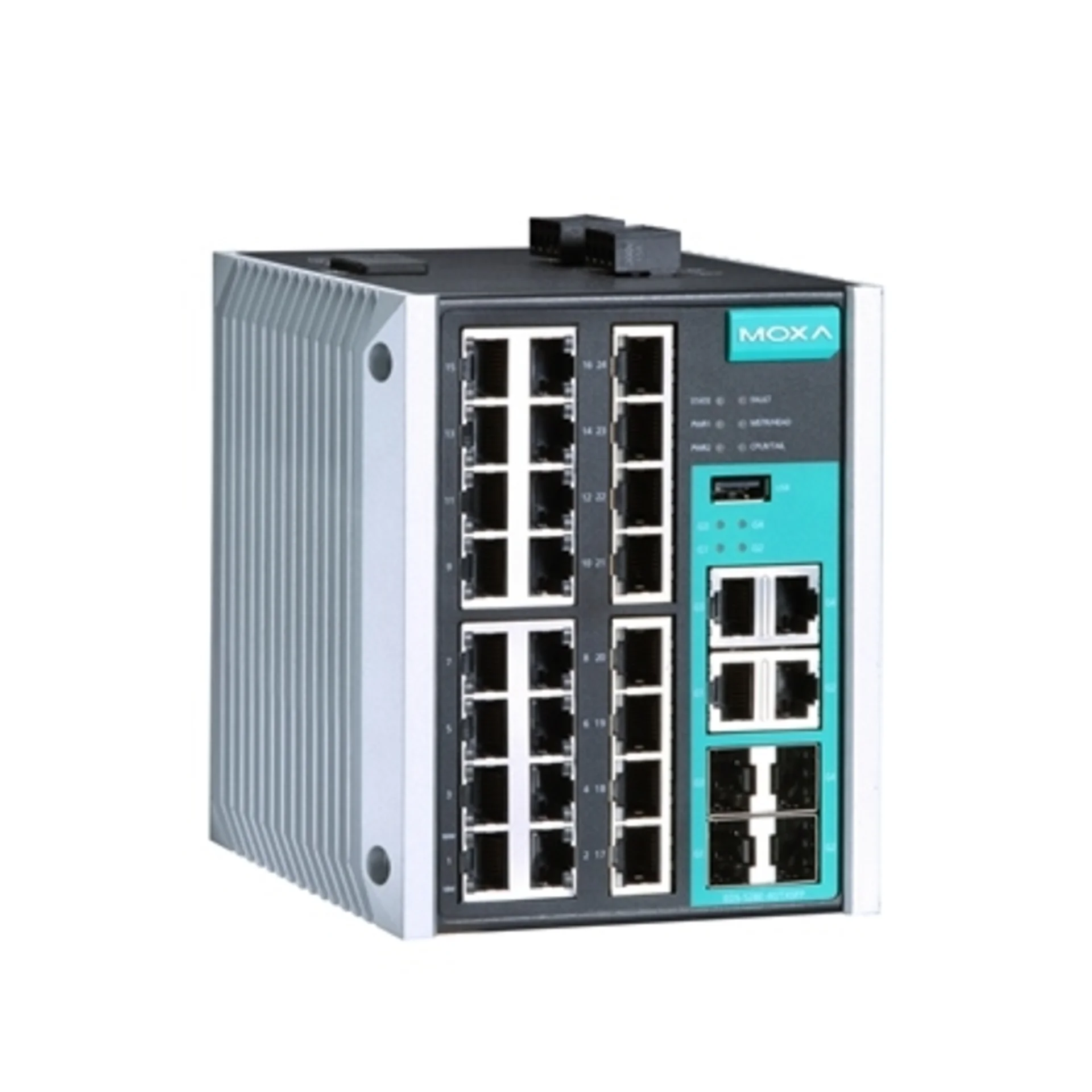 MOXA  Коммутатор EDS-528E-4GTXSFP-LV-T
