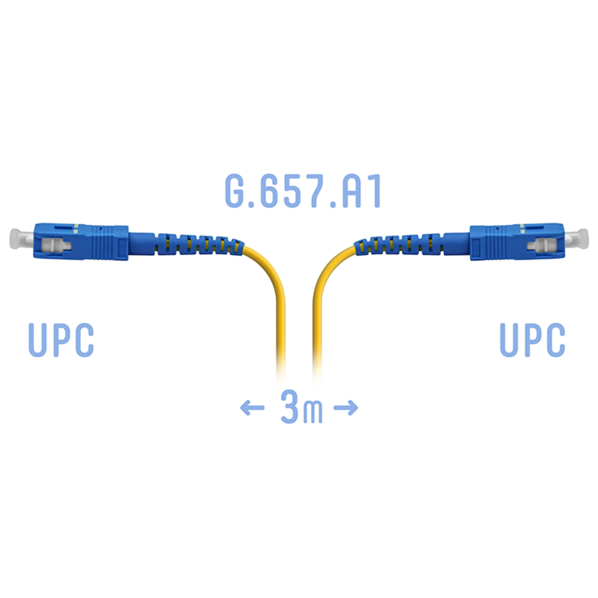 Патчкорд оптический SC/UPC SM G.657.A1 3 метра, 2мм