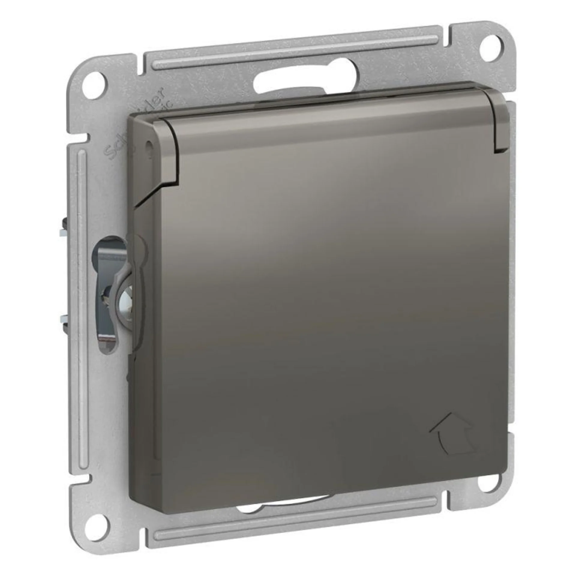 Розетка Systeme Electric ATN000946, 16А, IP20, с заземлением, 1-местная