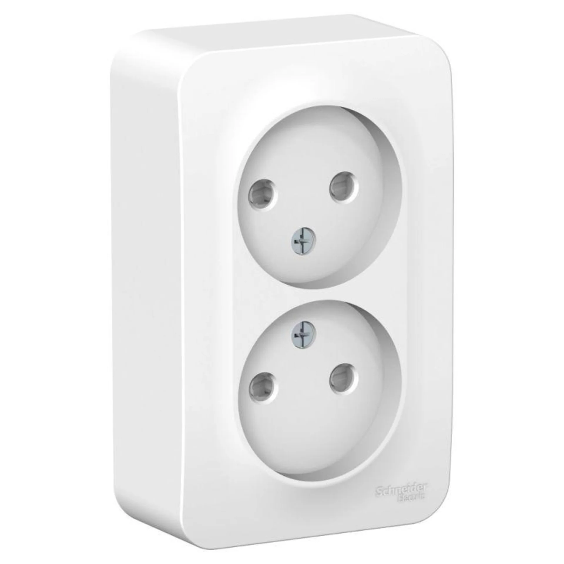 Розетка Systeme Electric BLNRA001211, 2-местная, 16А, со шторками, белый