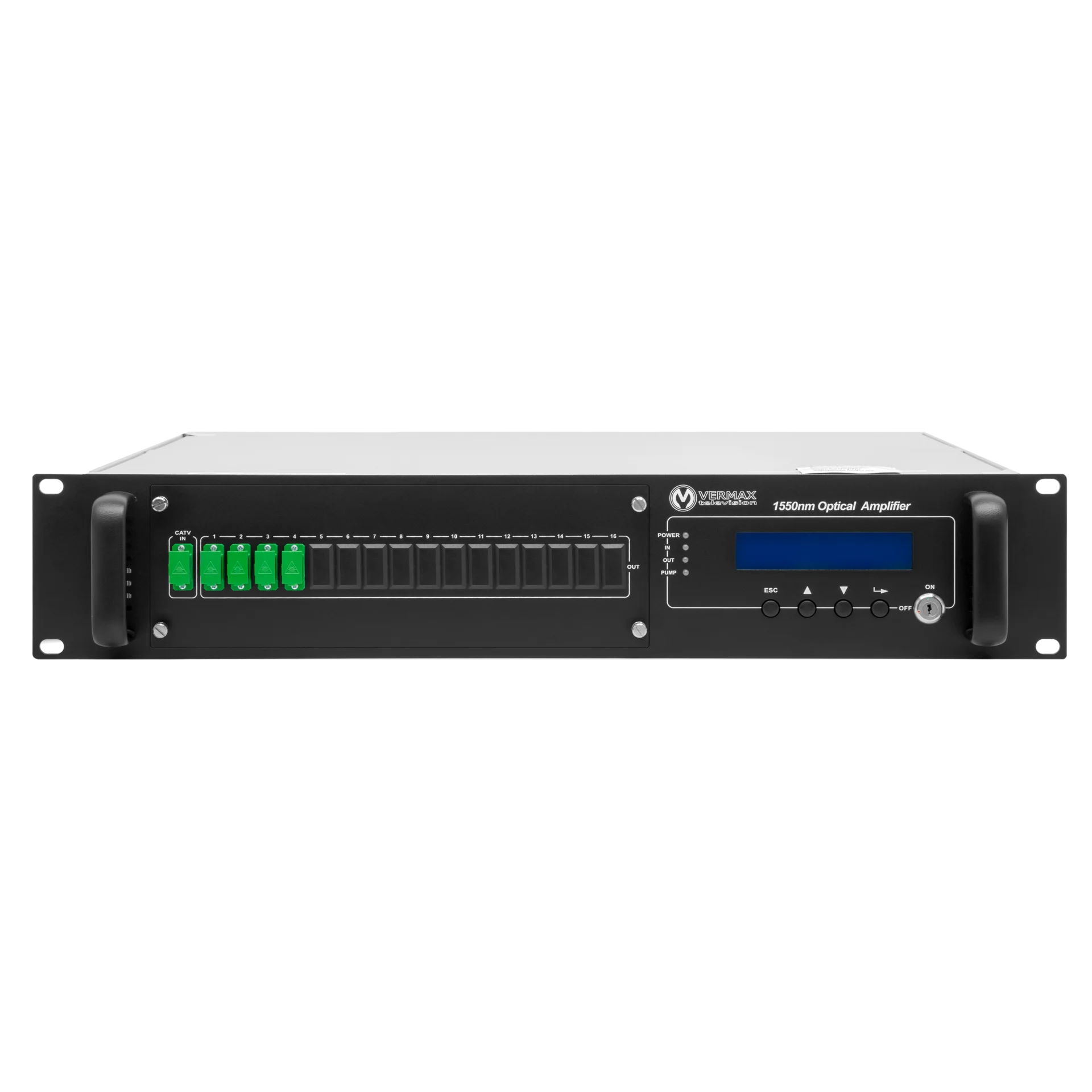 Оптический усилитель Vermax для сетей КТВ, 4*22dBm выхода, WDM фильтр PON
