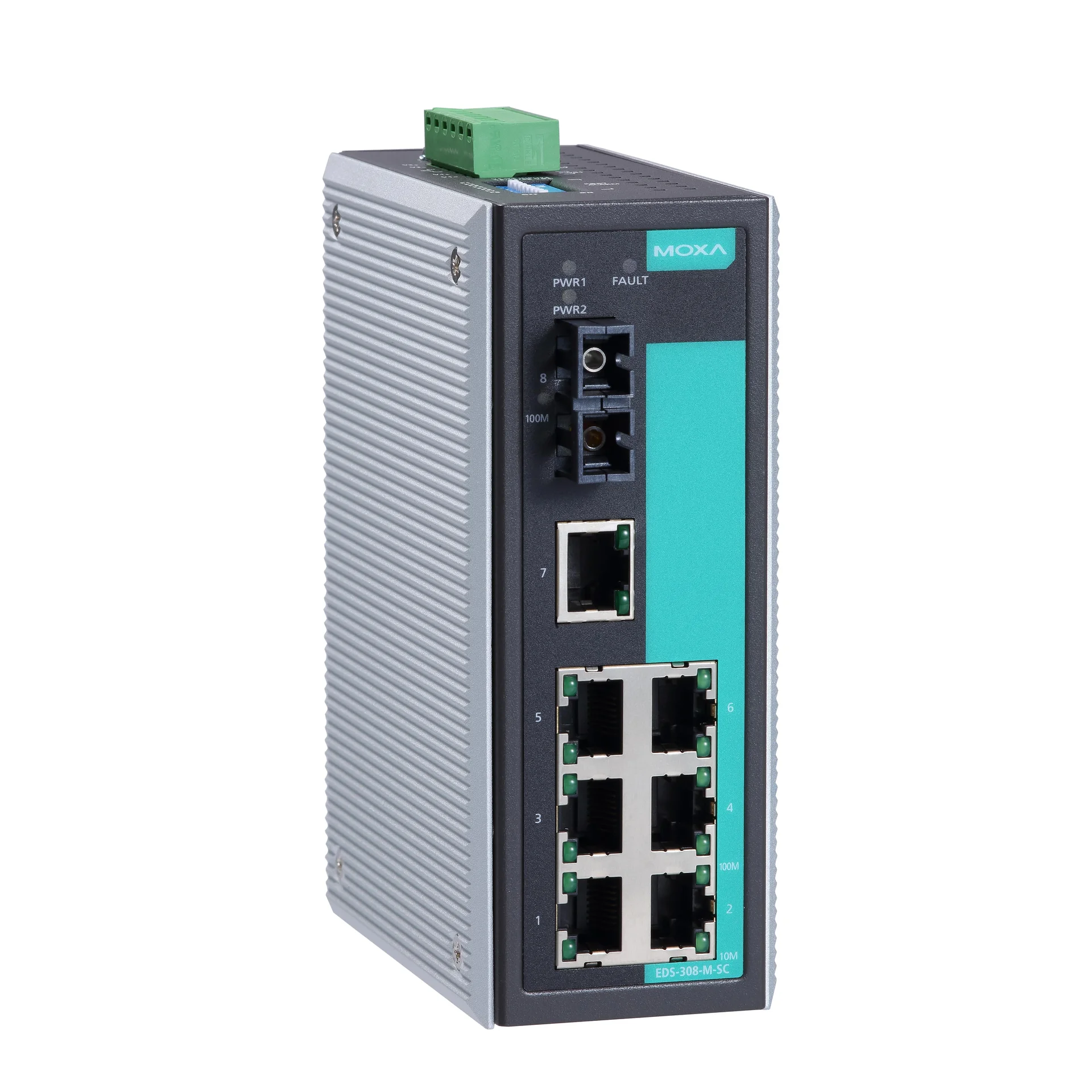 Коммутатор EDS-308-M-SC Ethernet Server 710/100BaseTx ports,1 multi mode(2Km) 100Fx port