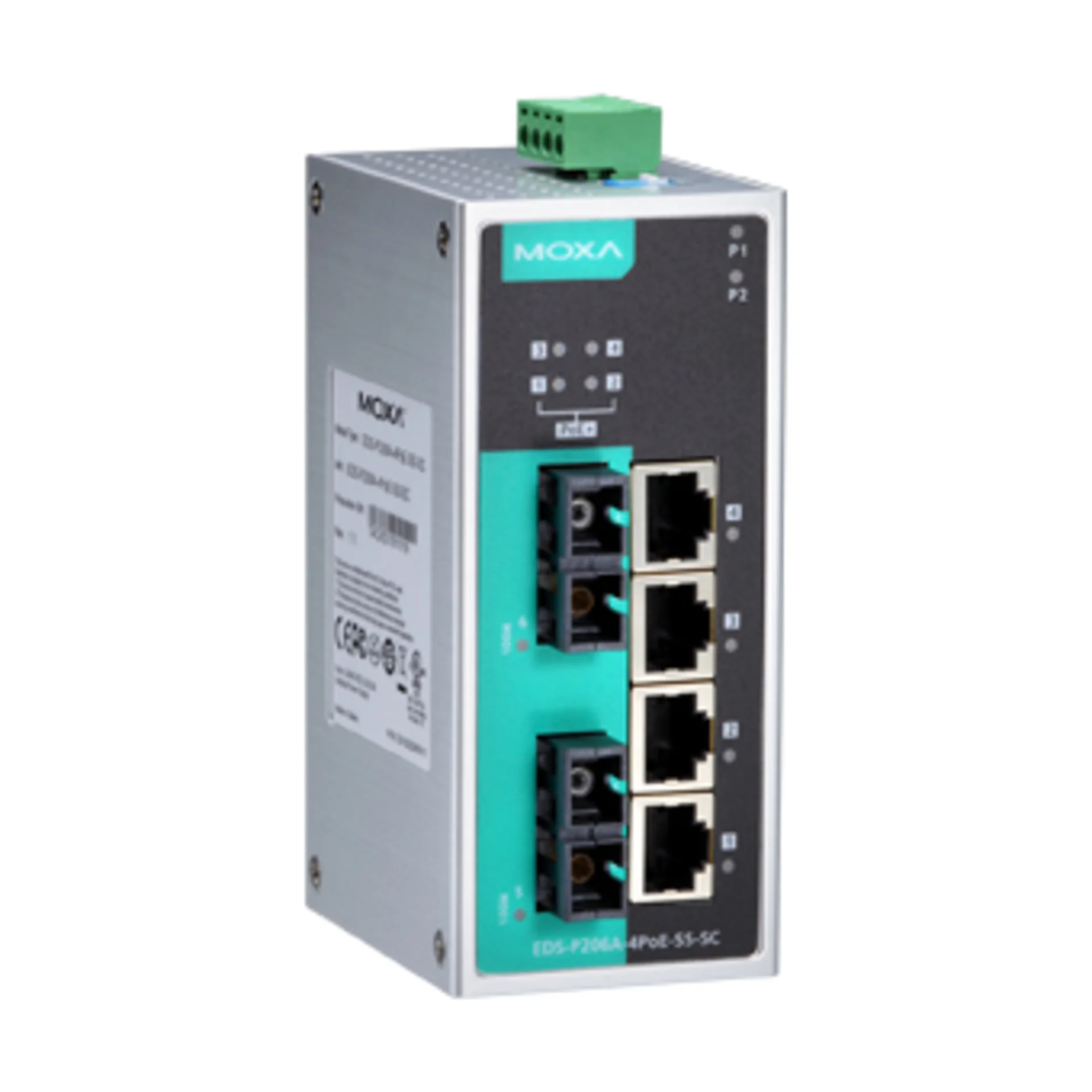 MOXA Коммутатор EDS-P206A-4PoE-SS-SC-T
