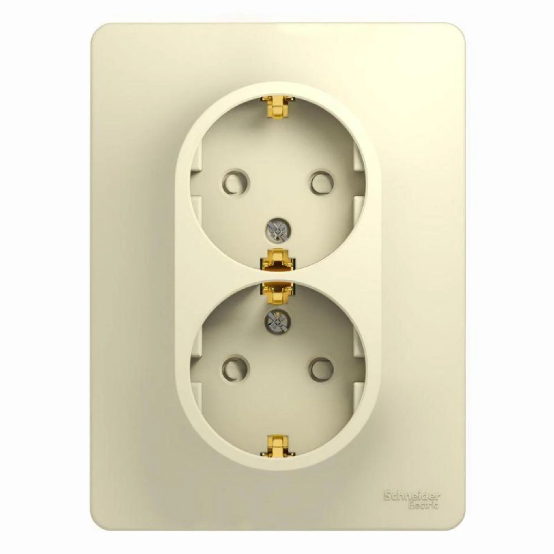 Розетка Systeme Electric GSL000226, 2-местная, с заземлением, IP44, бежевый