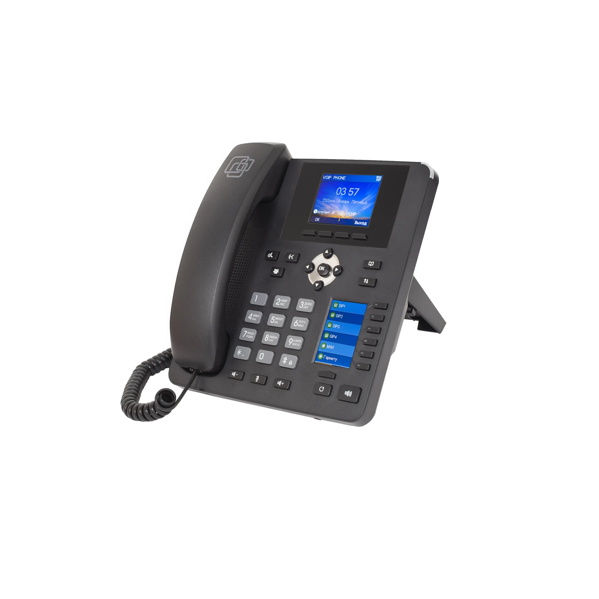 VoIP-телефон SNR SNR-VP-54-CG-P, 4 SIP, черный (SNR-VP-54-CG-P)