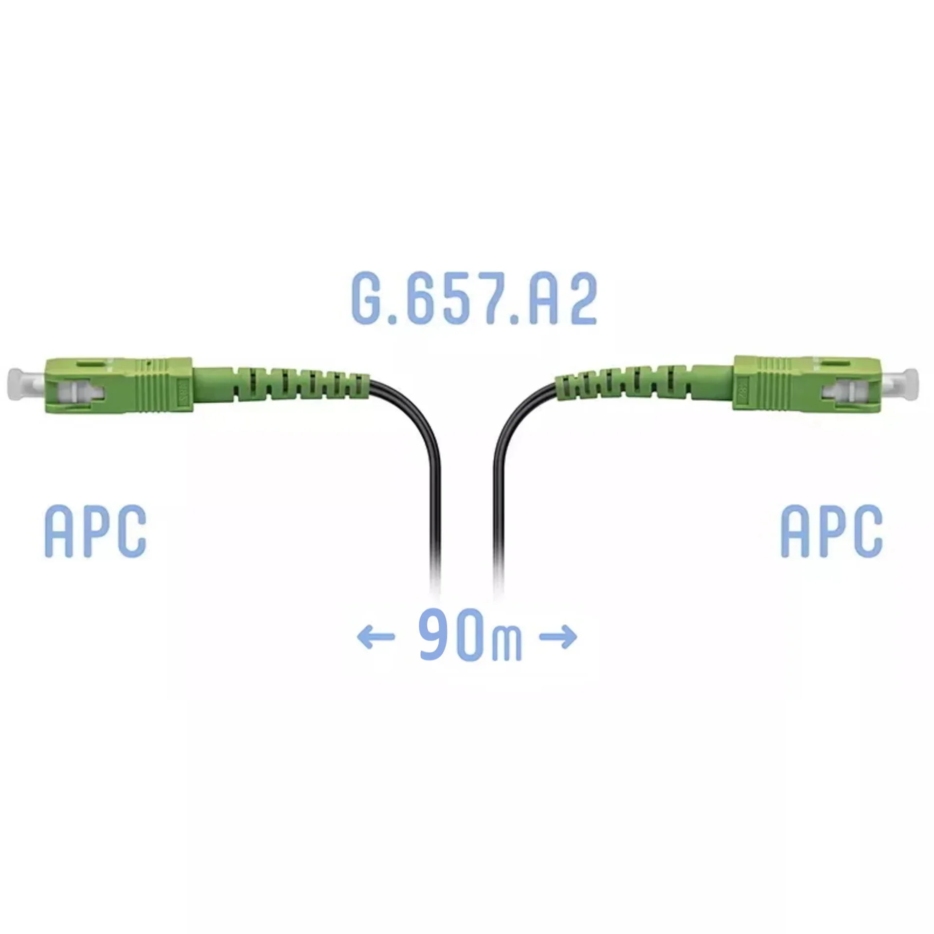 Патчкорд оптический FTTH SC/APC, кабель 604-05-01, 90 метров