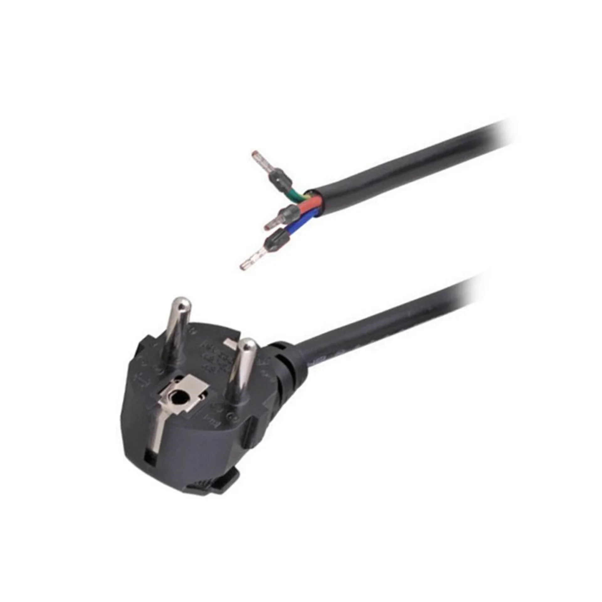 Кабель питания Schuko (Euro)(M)-OpenEnd, 220В, черный Cablexpert (PC-SH-OE-10A-1.8)