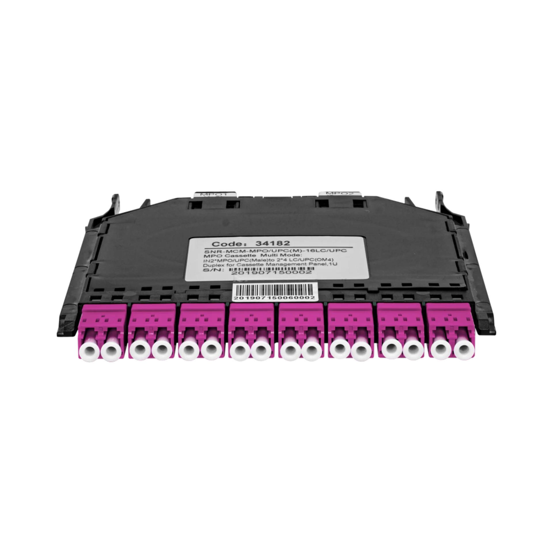 Кассета распределительная MPO/UPC на 16LC/UPC портов MM (OM4) для SNR-CMP-144P