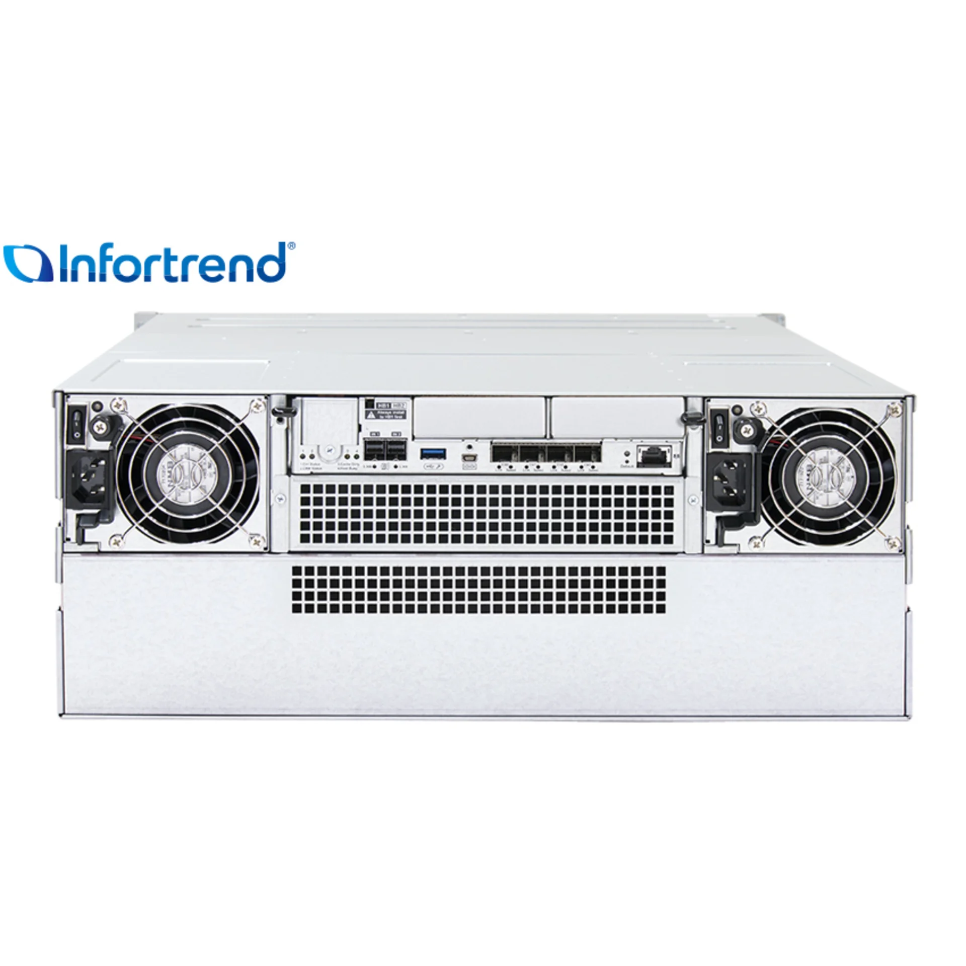 Система хранения данных Infortrend CS4024G (1xCtrl, до 24xHDD, 2xSAS12G внеш. порт, 4x16GB, 4x10G порта iSCSI)