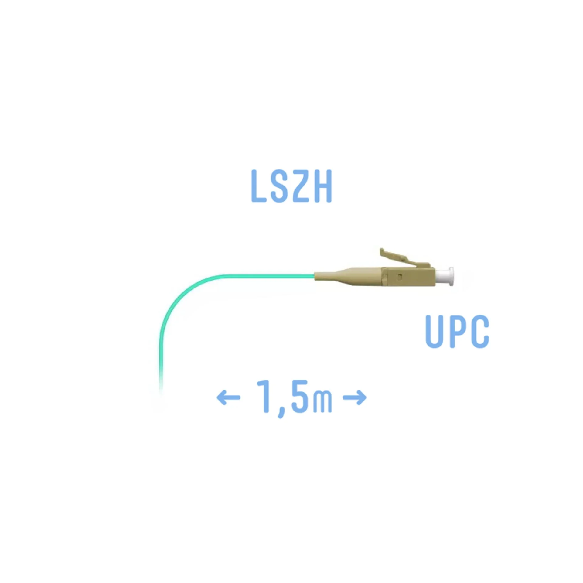 Кабель пигтейл SNR pigtail LC/UPC MM 1.5 m 1.5м