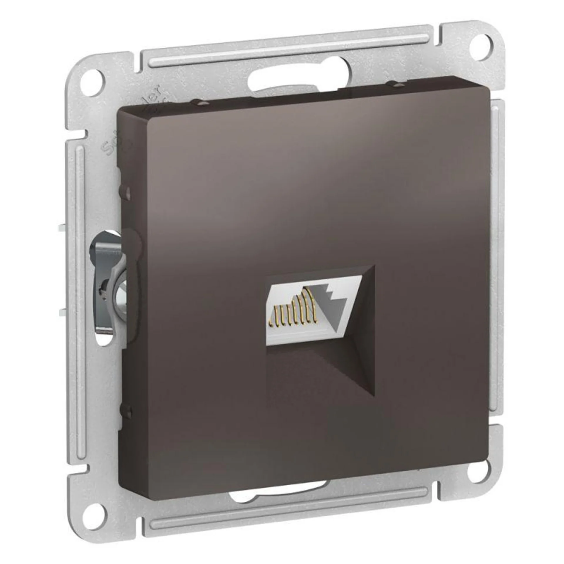 Розетка компьютерная AtlasDesign RJ45 кат.5E механизм мокко Systeme Electric ATN000683