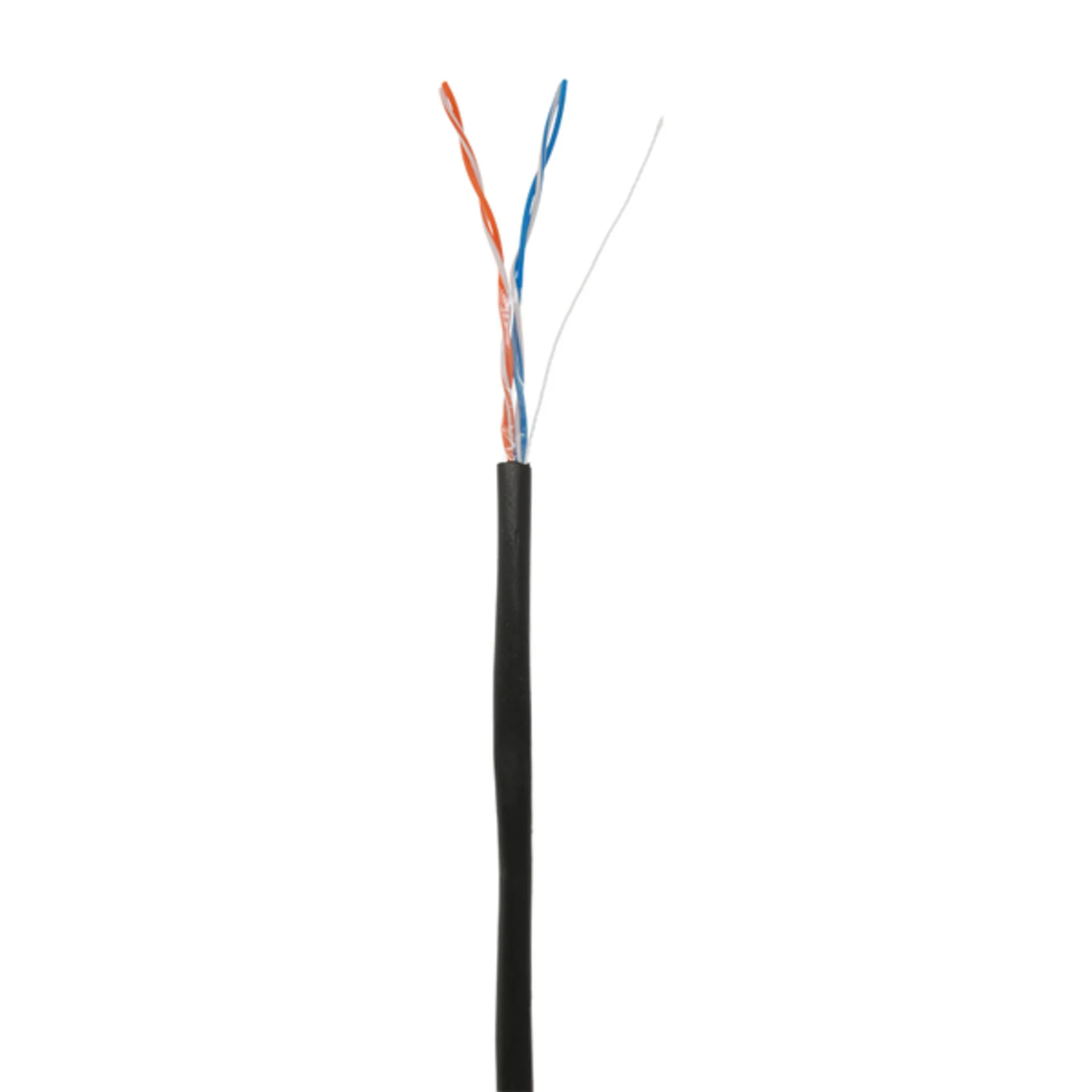 Кабель медный EC-UU002-5-PE-BK - U/UTP, cat 5, 2х2х0,47, для внешней прокладки, оболочка черного цвета, внешний диаметр 4,2 мм, 305 м