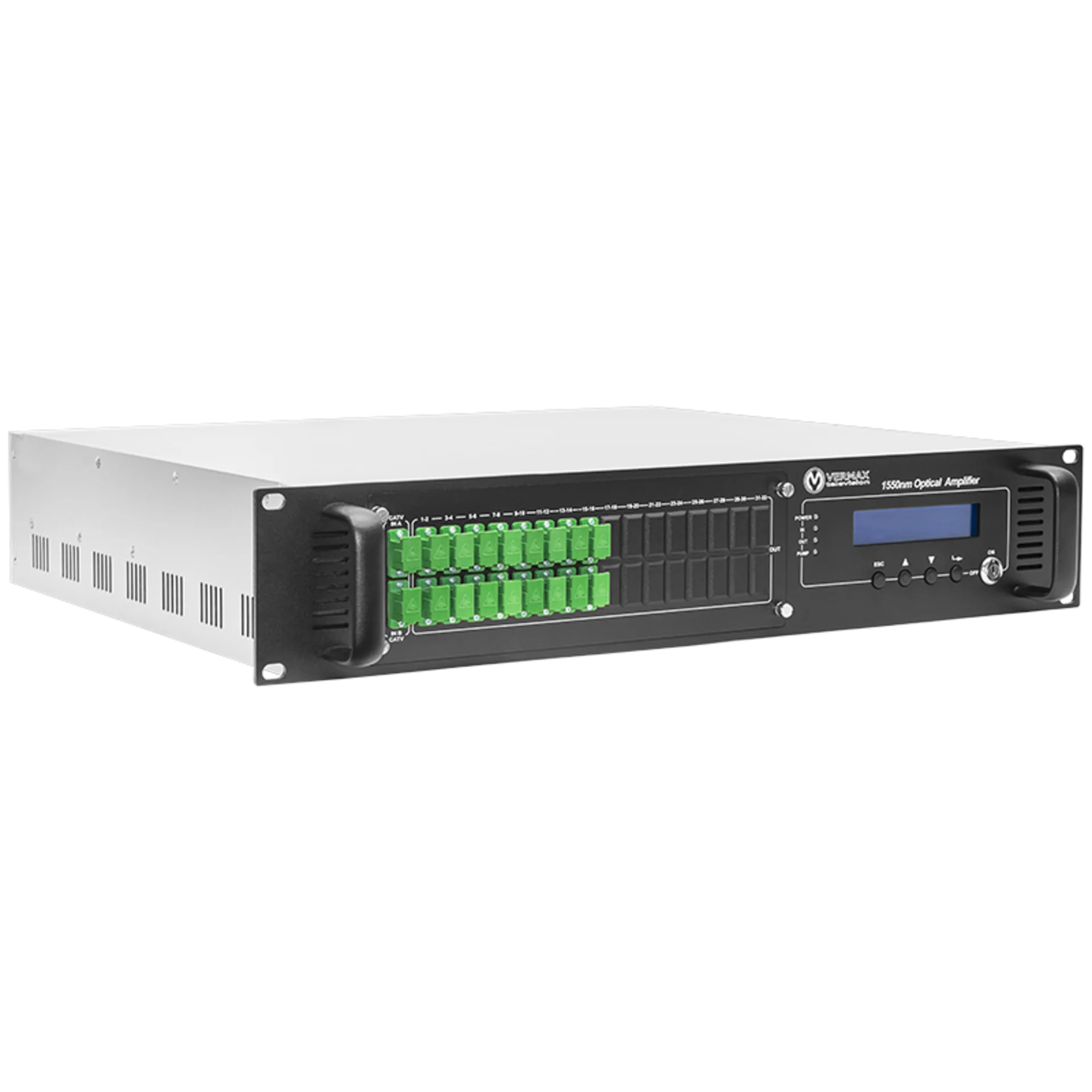 Оптический усилитель VERMAX для сетей КТВ, 2 входа, 16*22dBm выходов