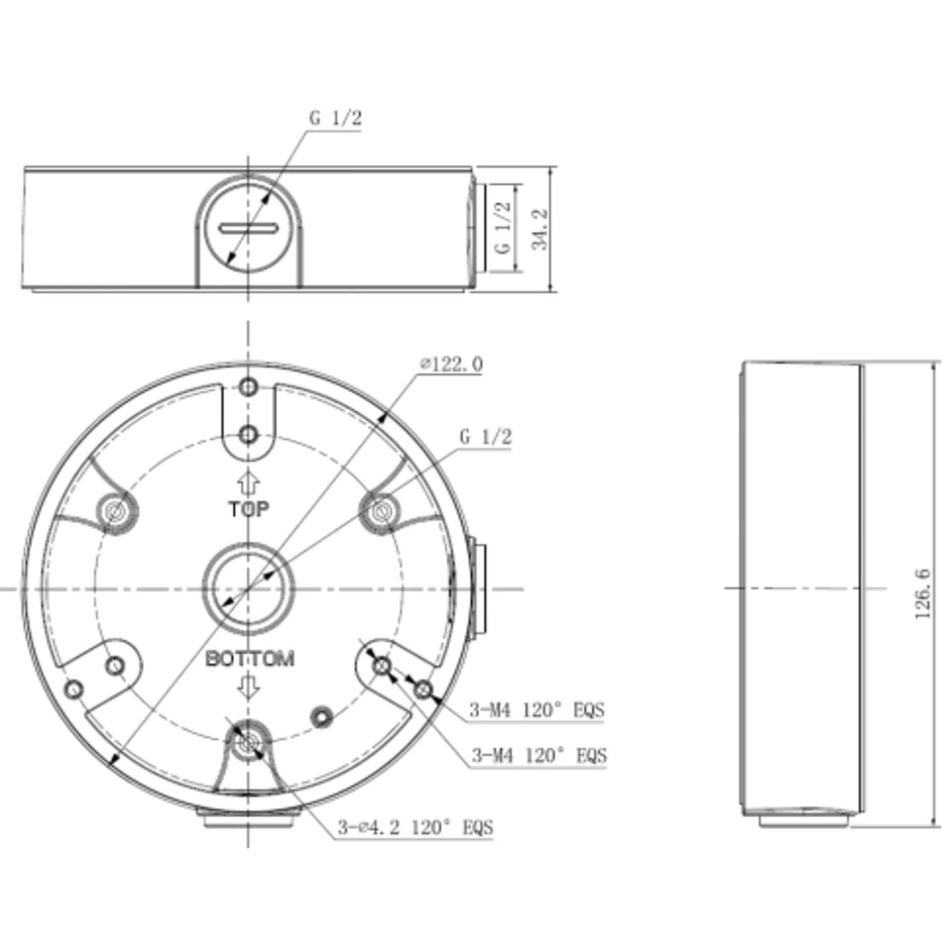 Монтажная коробка DH-PFA137 для купольных видеокамер DAHUA