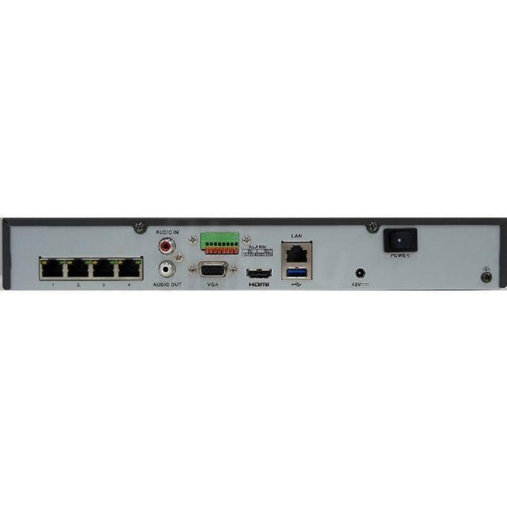 Видеорегистратор NVR HiWatch DS-N304P 4-IP, 1-bay, DS-N304P(D)