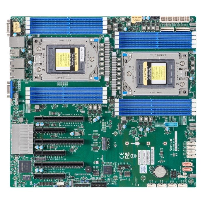 Материнская плата Supermicro H12DSi-NT6, 2xSocket SP3, ATX, Bulk (MBD-H12DSI-NT6-B)
