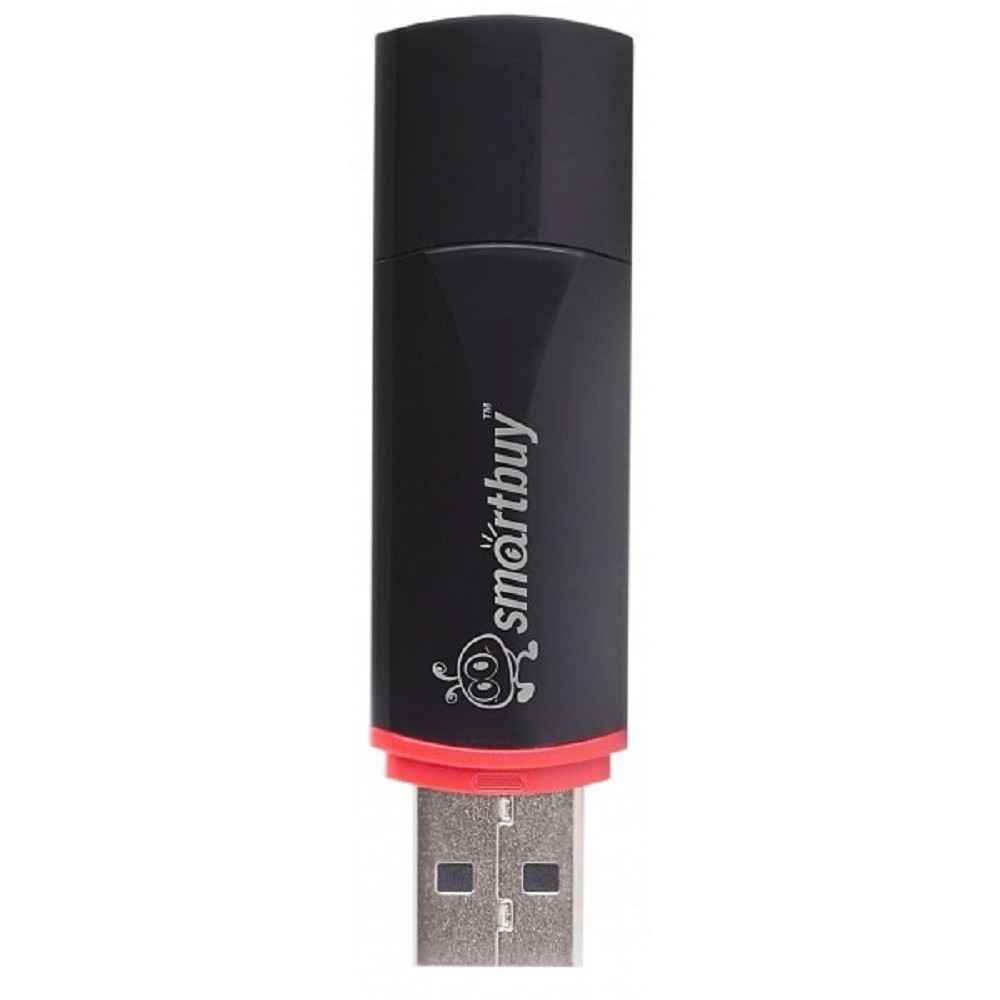 Флешка USB Smartbuy Crown black (SB4GBCRW-K), 4Gb, USB 2.0, R/W 25/15, черный/красный